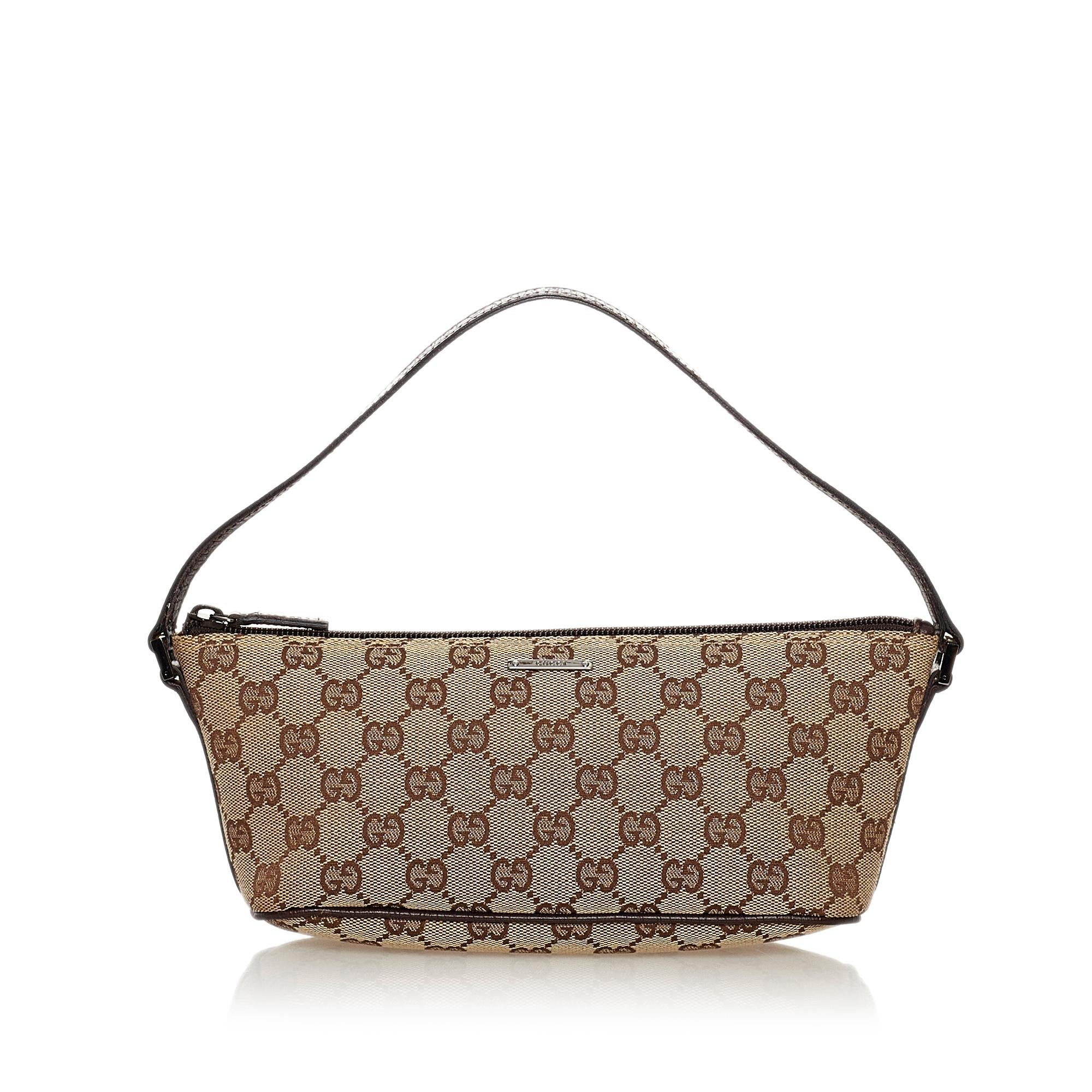 Gucci GG Canvas Boat Baguette (SHG-32757)