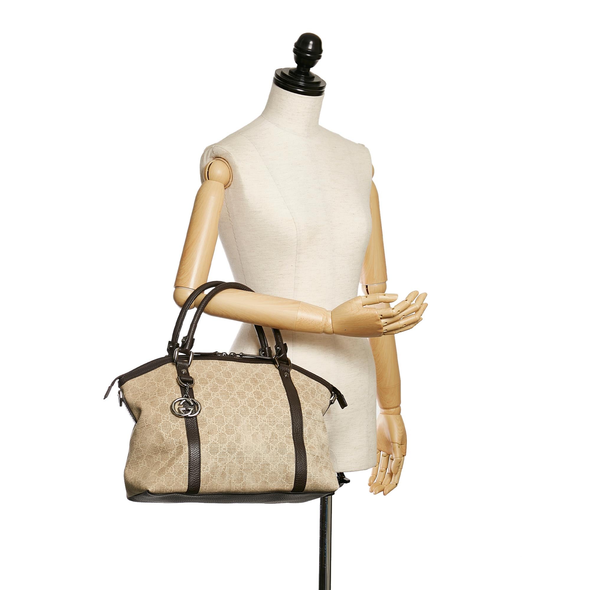 Gucci GG Canvas Charm Dome Satchel (SHG-30969)