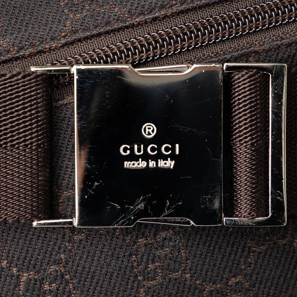 Gucci GG Canvas Double Pocket Belt Bag (SHG-A3c4cV)