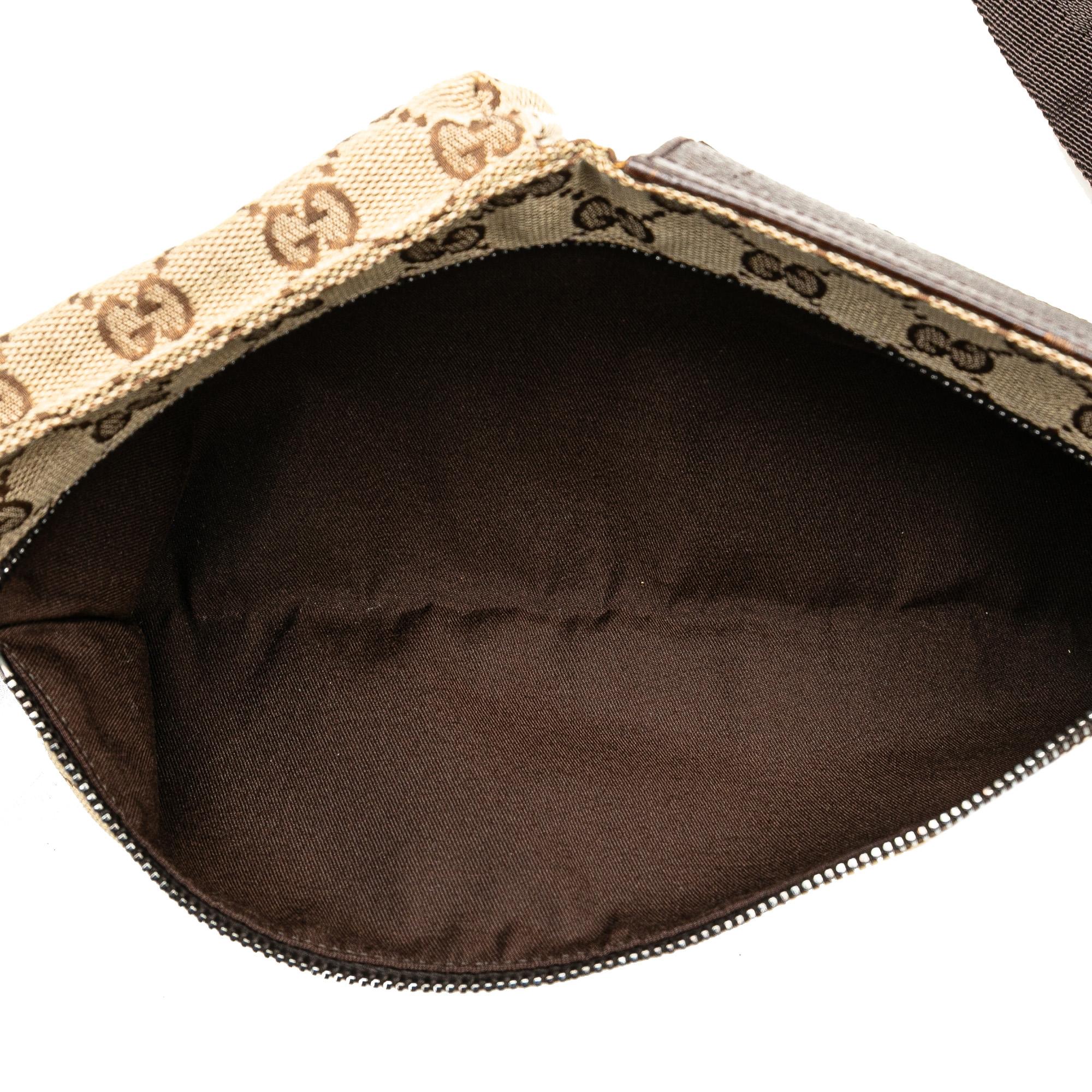 Gucci GG Canvas Double Pocket Belt Bag (SHG-e5K44J)