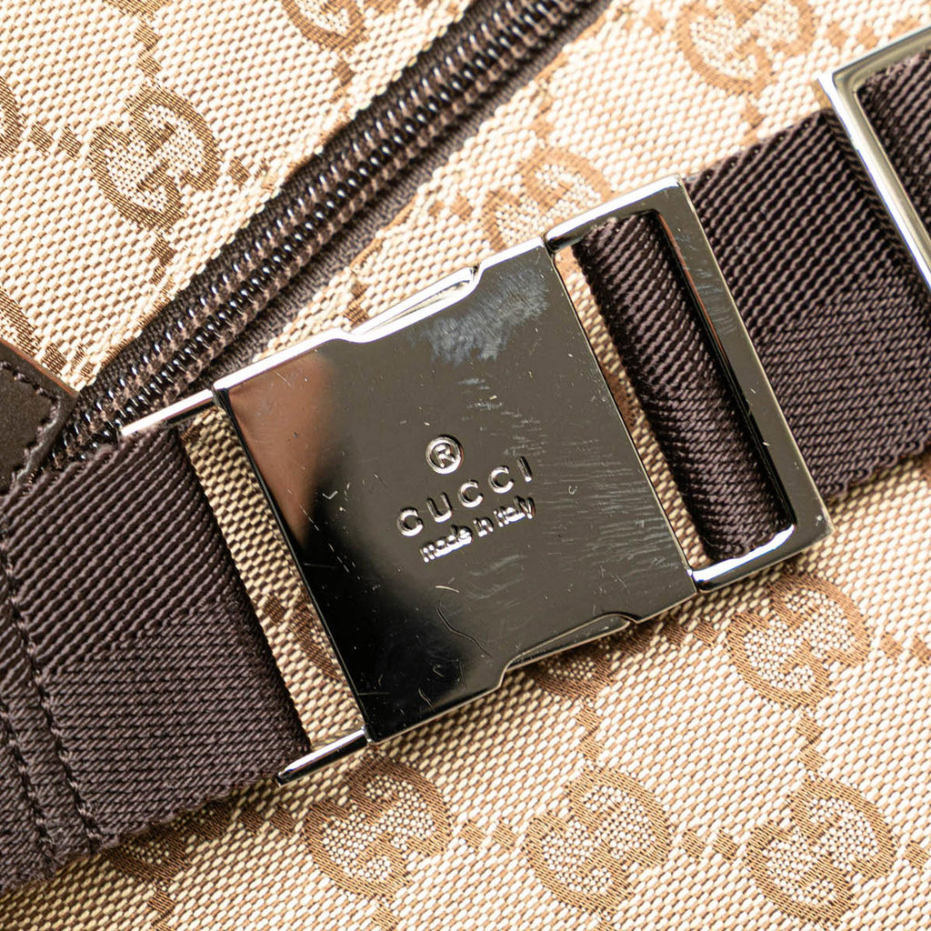Gucci GG Canvas Double Pocket Belt Bag