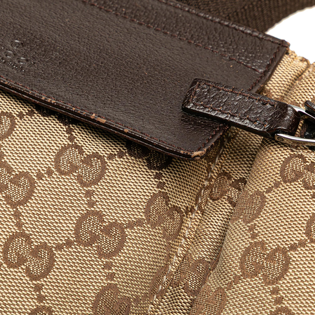 Gucci GG Canvas Double Pocket Belt Bag