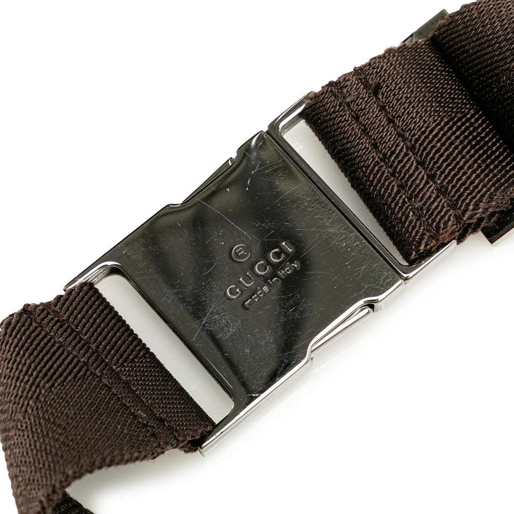 Gucci GG Canvas Double Pocket Belt Bag