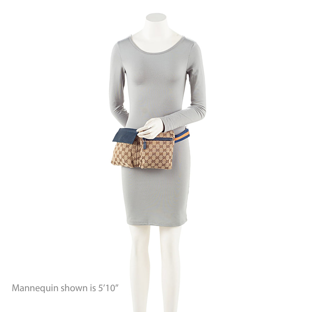 Gucci GG Canvas Double Pocket Belt Bag