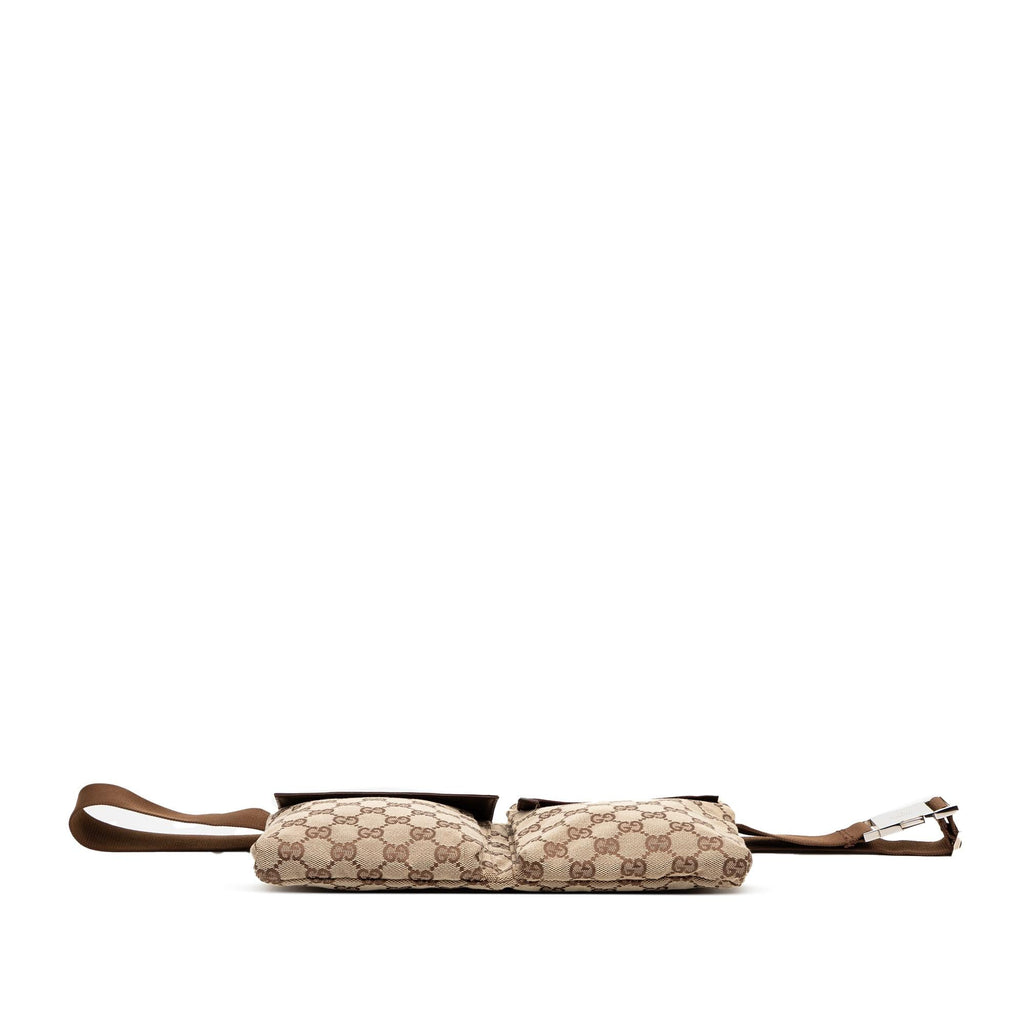 Gucci GG Canvas Double Pocket Belt Bag