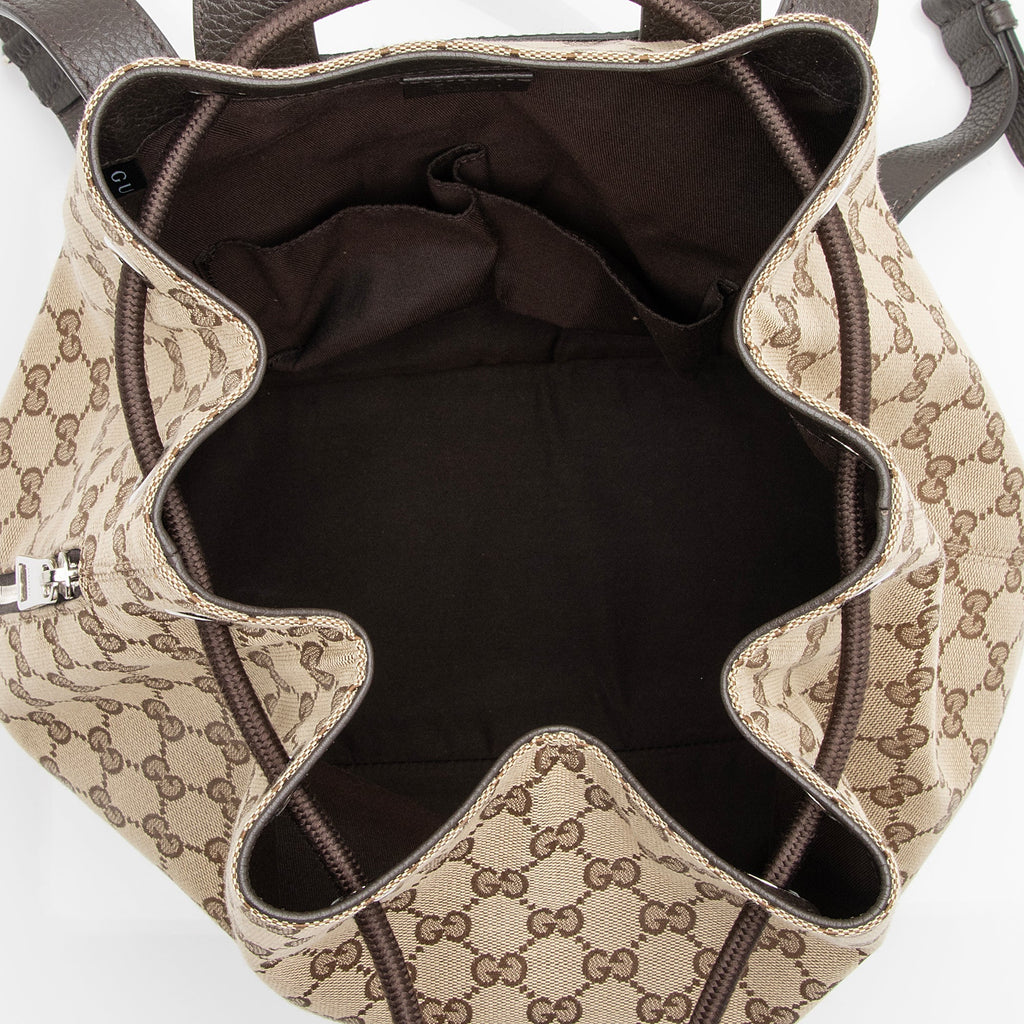 Gucci GG Canvas Drawstring Backpack (SHF-23566)