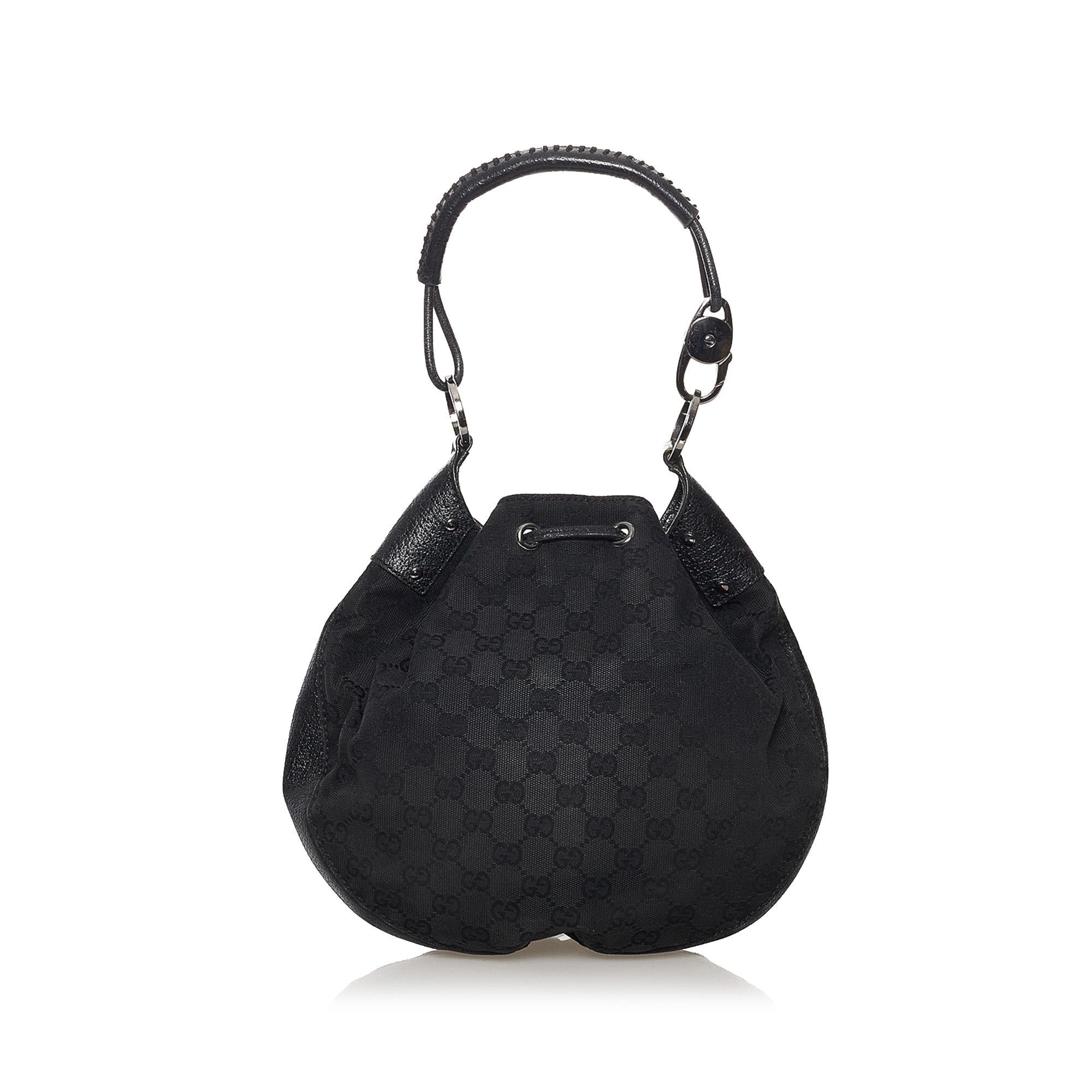 Gucci GG Canvas Drawstring Shoulder Bag (SHG-32220)