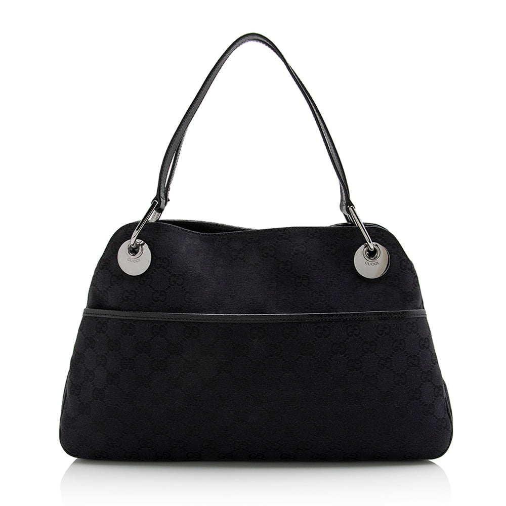 Gucci GG Canvas Eclipse Medium Shoulder Bag (SHF-22051)