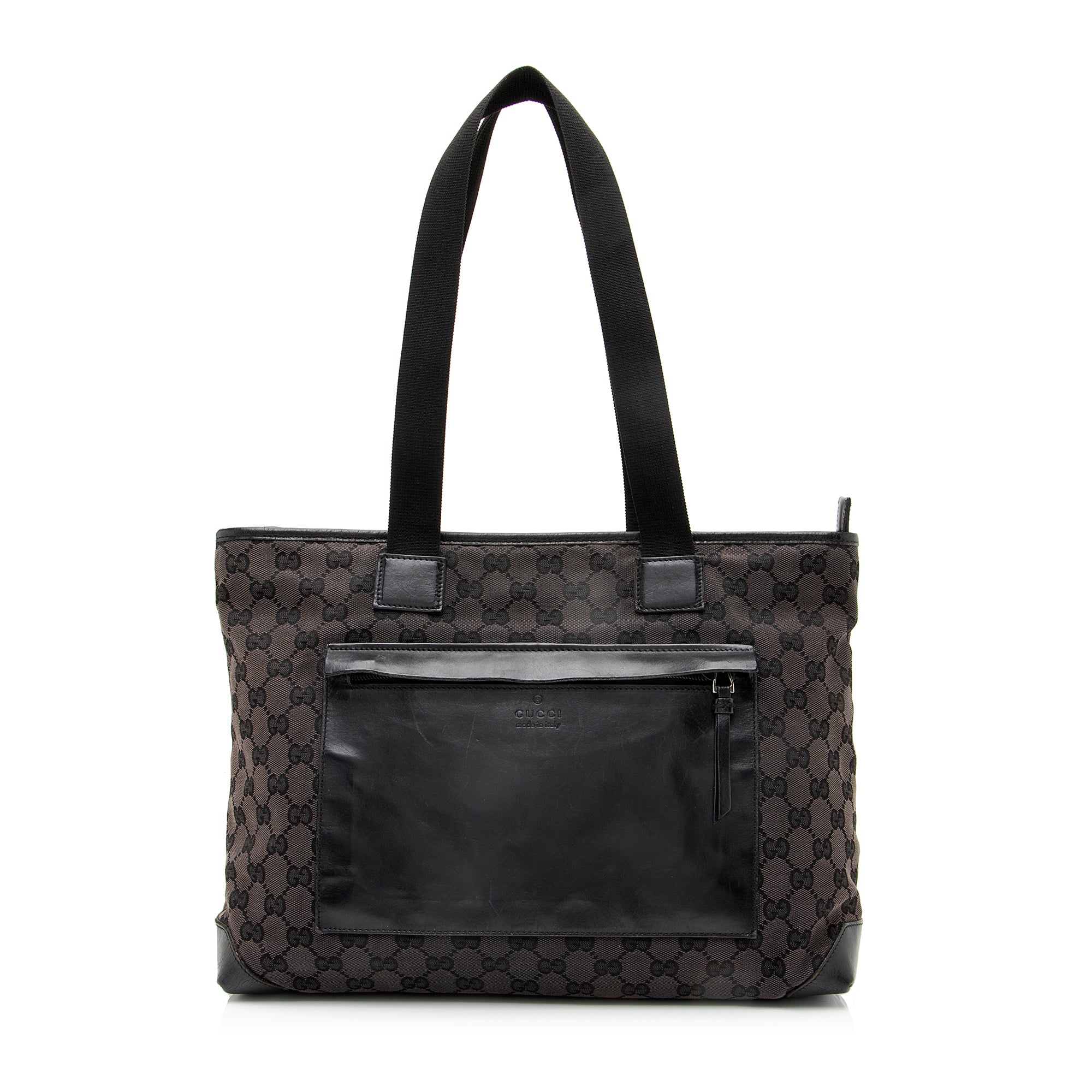 Gucci GG Canvas Front Pocket E/W Shopping Tote (SHF-23636)