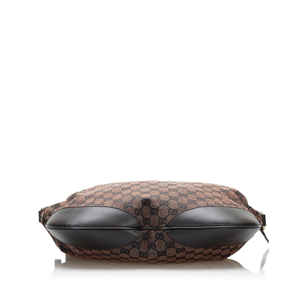 Gucci GG Canvas Half Moon Crossbody (SHG-37361)