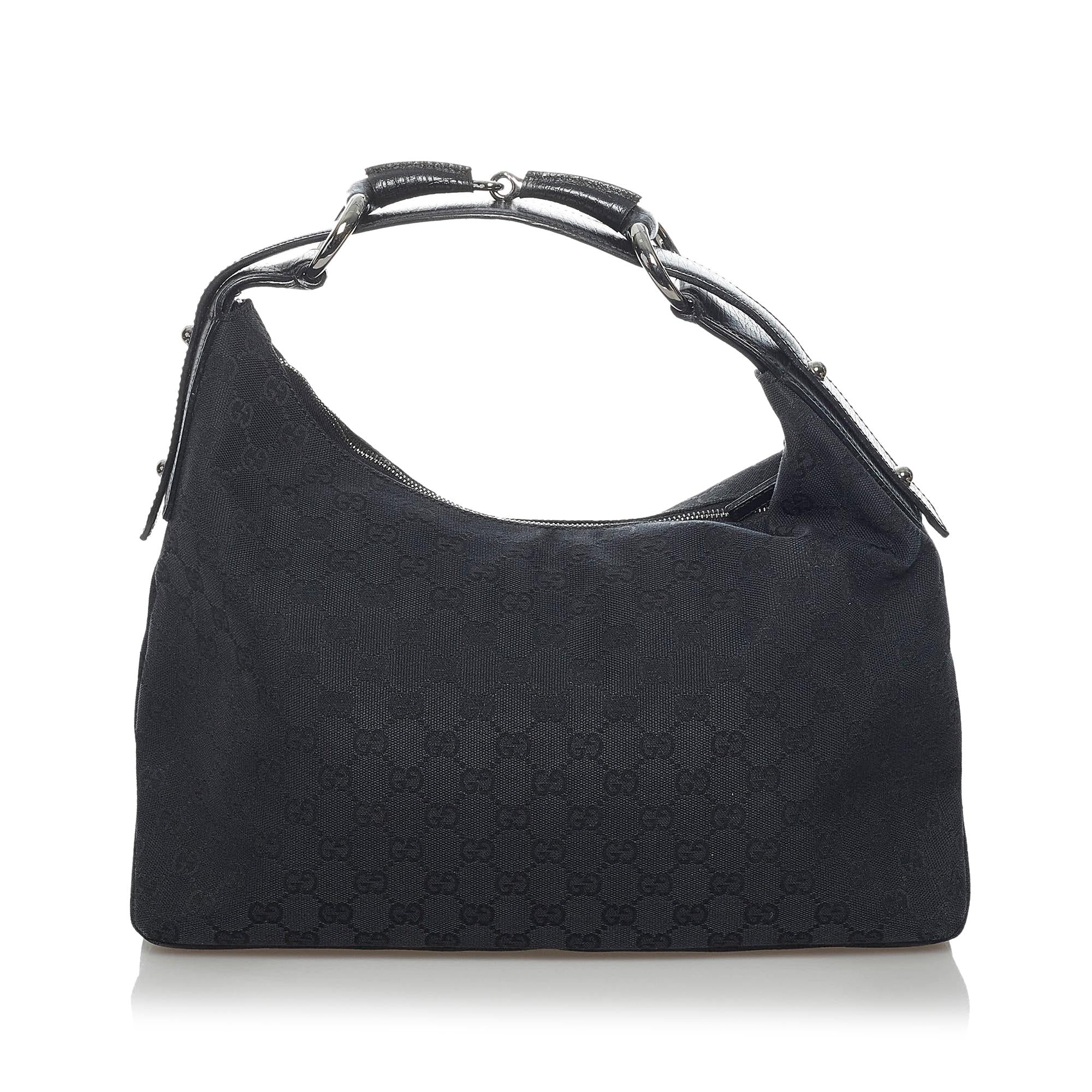 Gucci GG Canvas Horsebit Hobo Bag (SHG-34117)