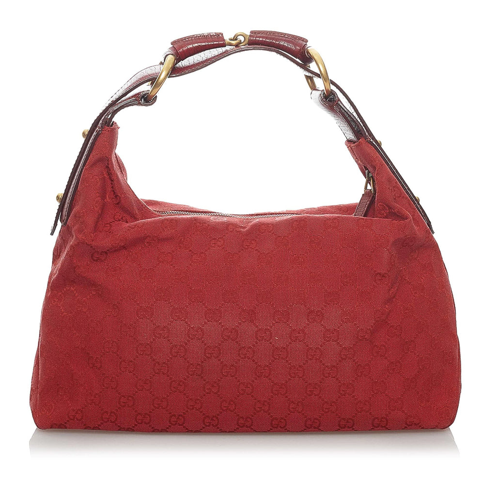 Gucci GG Canvas Horsebit Hobo Handbag (SHG-30289)