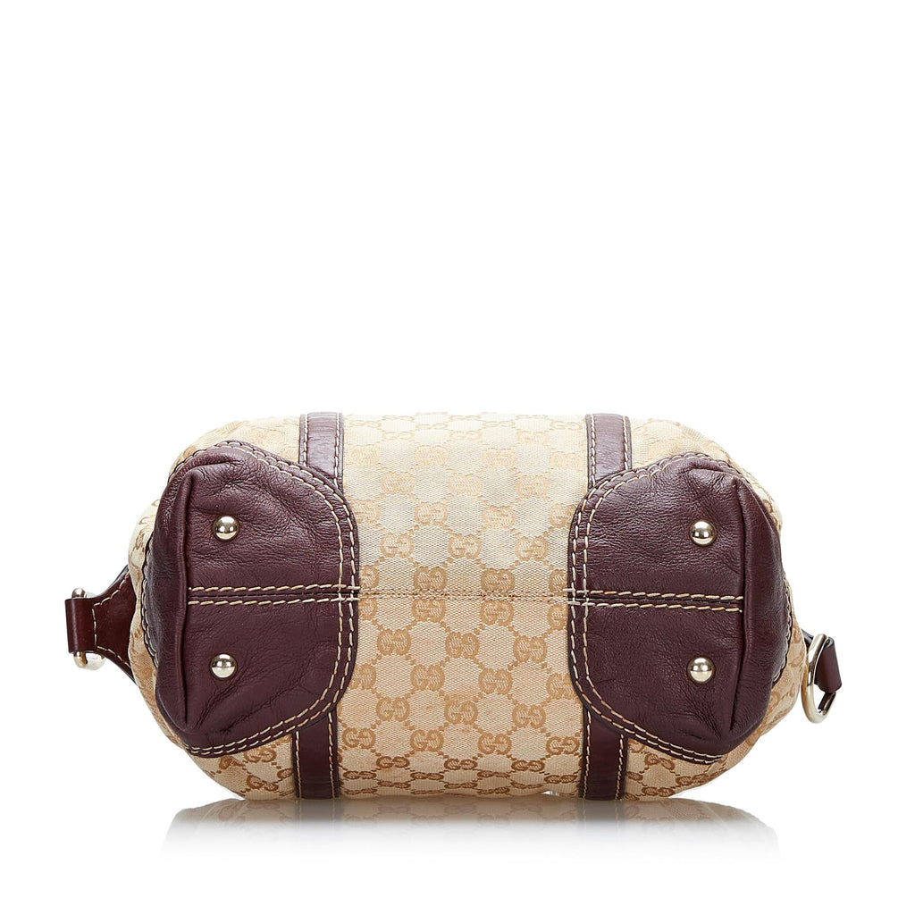 Gucci GG Canvas Horsebit Nail Satchel (SHG-36819)