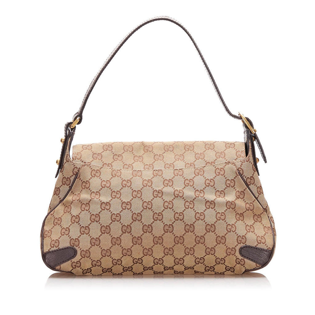 Gucci GG Canvas Horsebit Shoulder Bag (SHG-cAREcT)