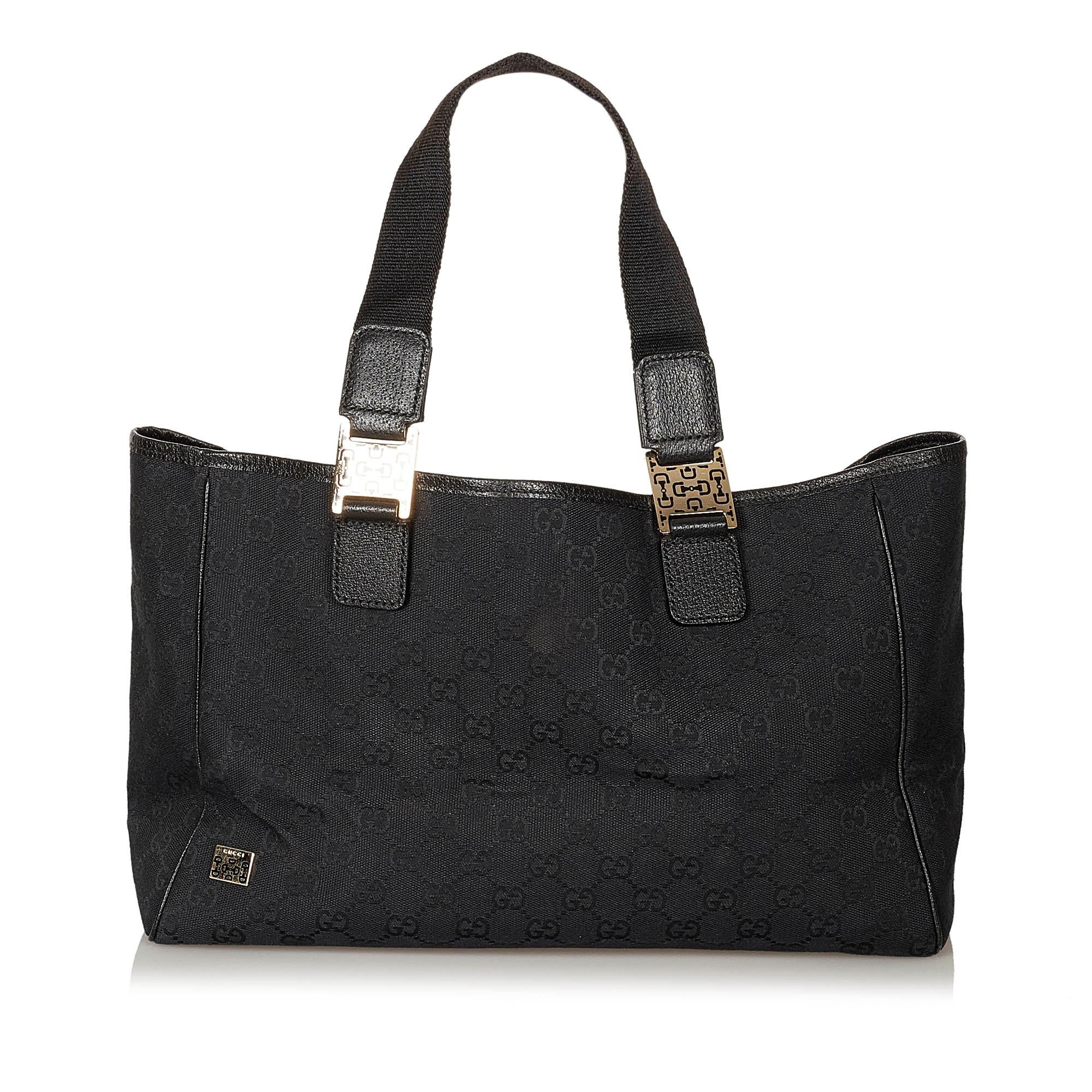 Gucci GG Canvas Horsebit Tote Bag (SHG-31976)