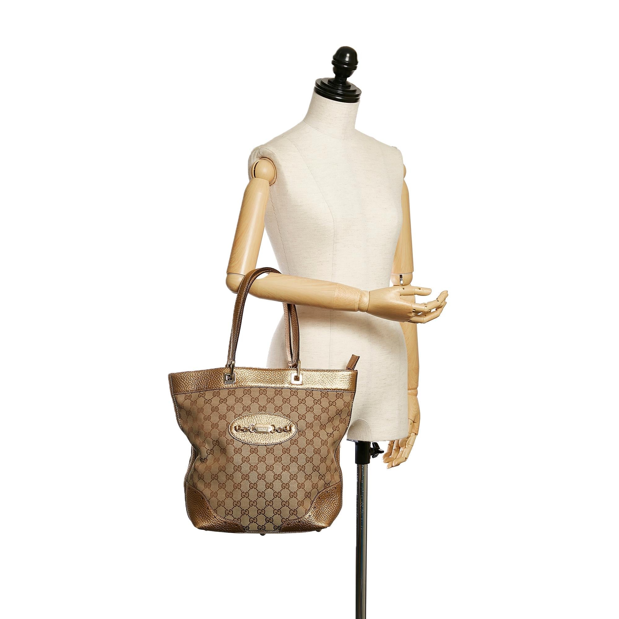 Gucci GG Canvas Punch Tote Bag (SHG-32485)