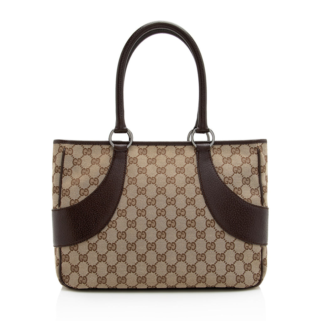 Gucci GG Canvas Ring Medium Zip Tote (SHF-22955)