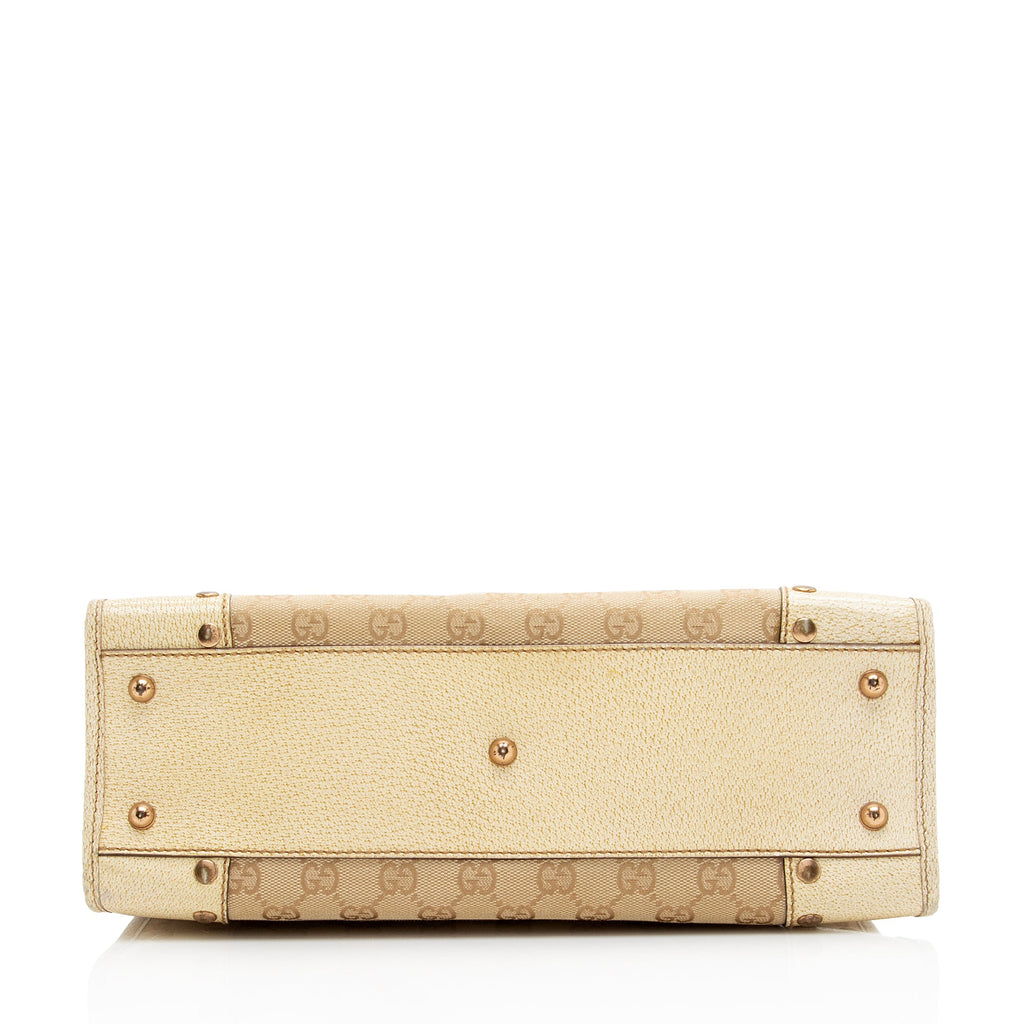 Gucci GG Canvas Studded Tote (SHF-22871)