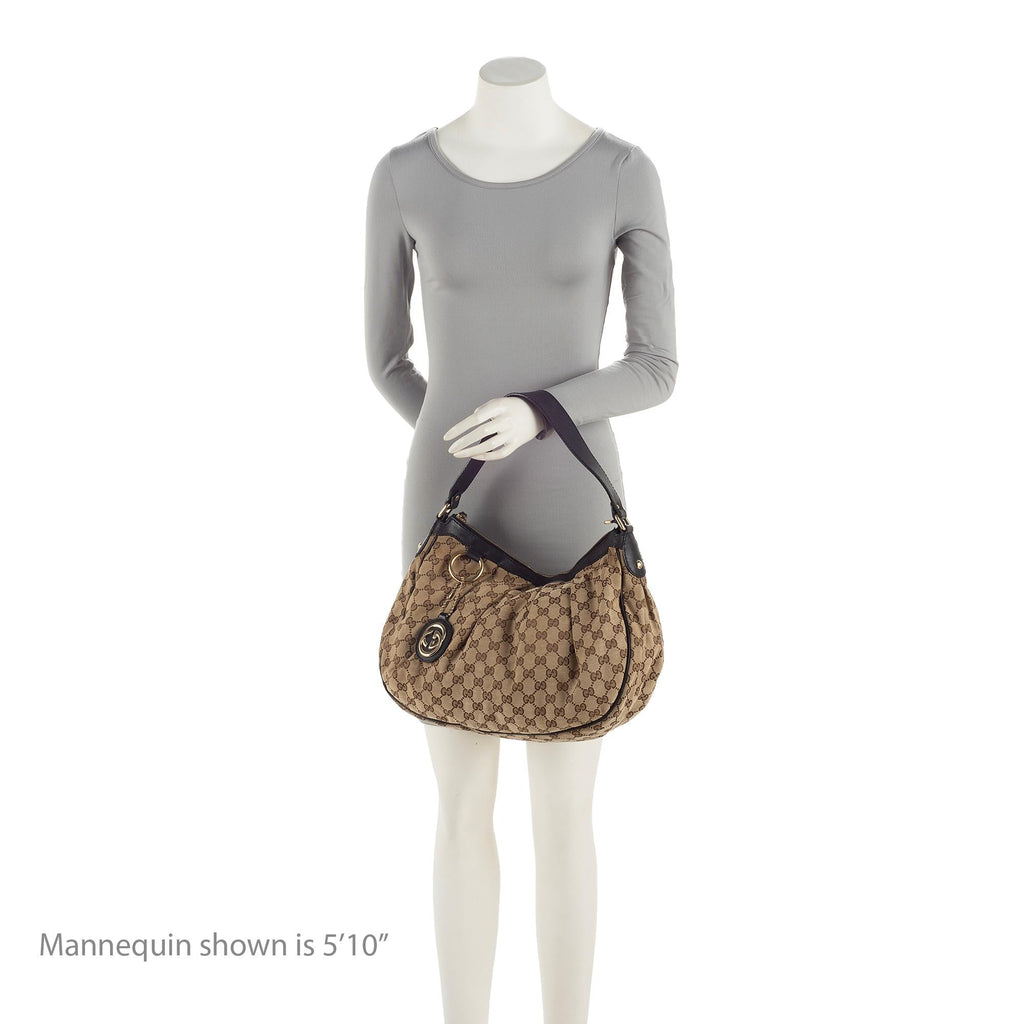 Gucci GG Canvas Sukey Hobo (SHF-23805)
