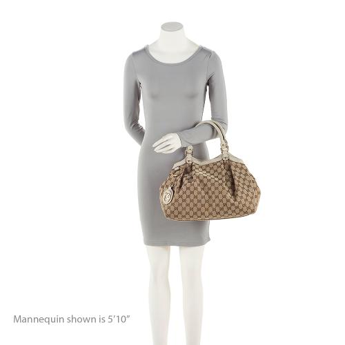 Gucci GG Canvas Sukey Medium Tote (SHF-20695)
