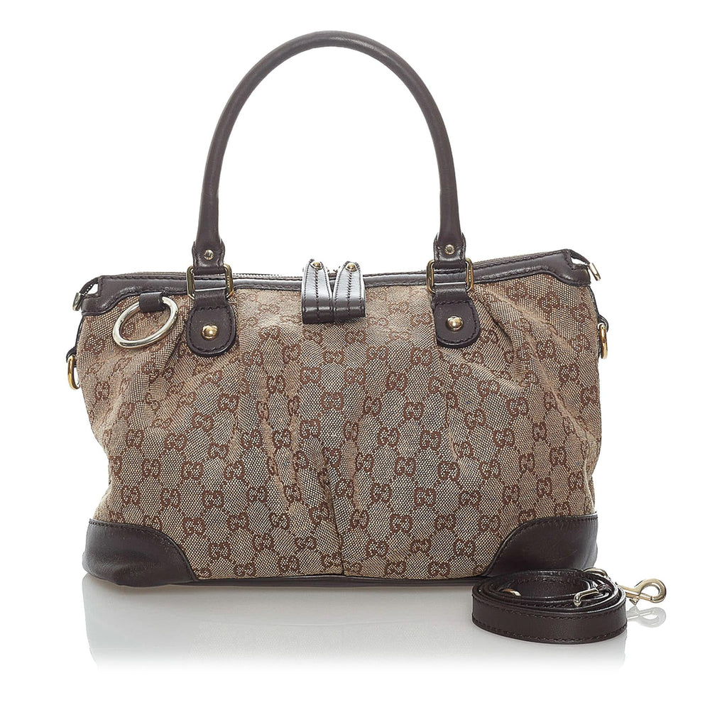 Gucci GG Canvas Sukey Satchel (SHG-30436)