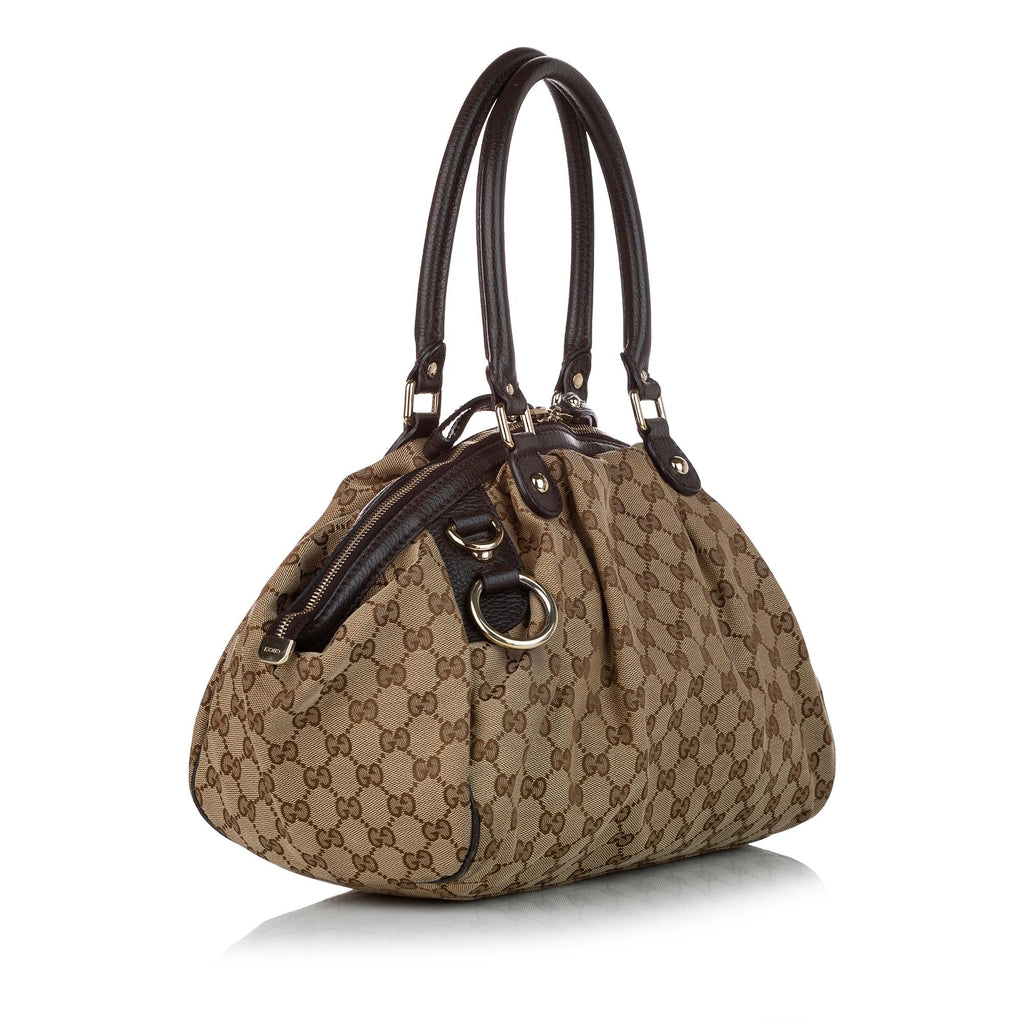 Gucci GG Canvas Sukey Satchel (SHG-34504)