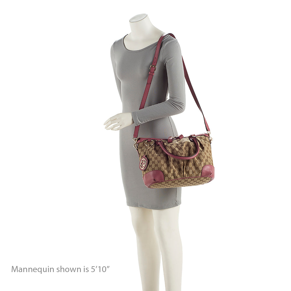 Gucci GG Canvas Sukey Top Handle Medium Satchel (SHF-20045)