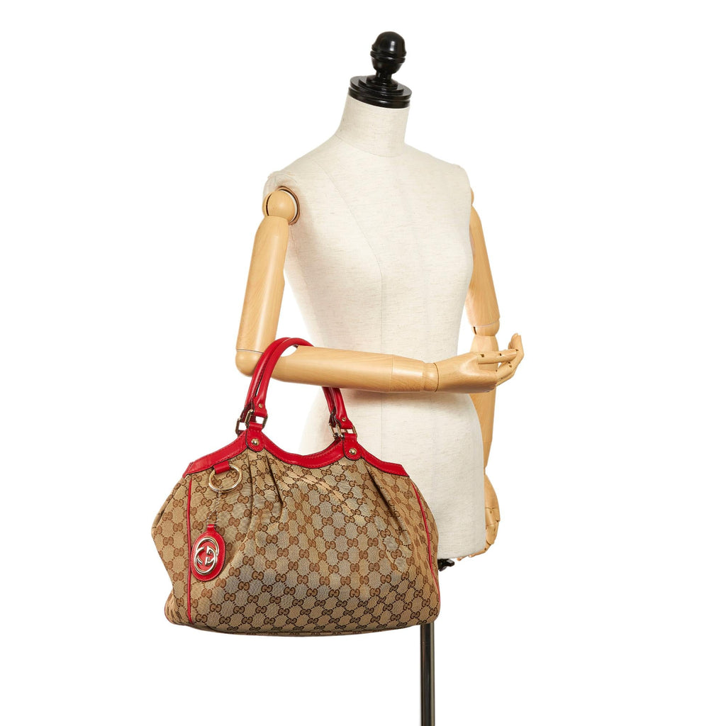 Gucci GG Canvas Sukey Tote Bag (SHG-30622)