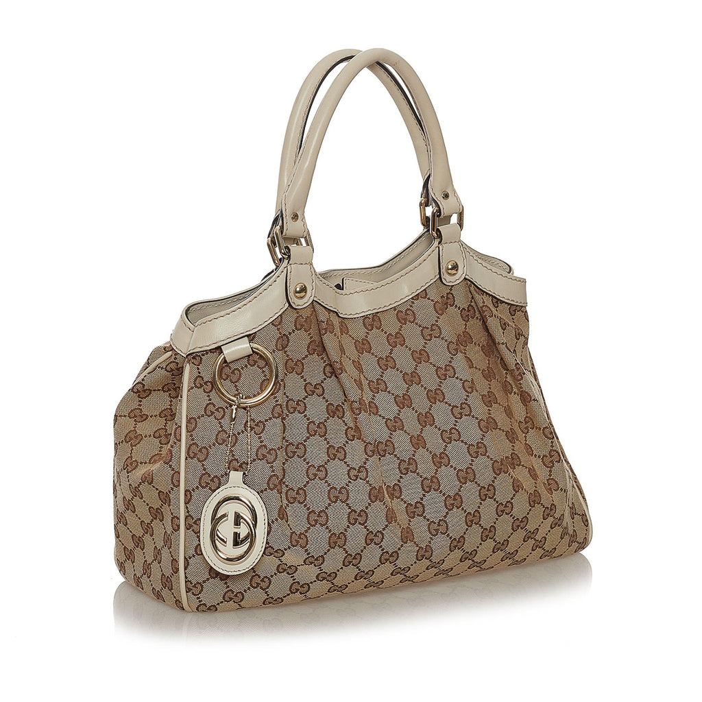 Gucci GG Canvas Sukey Tote Bag (SHG-34077)