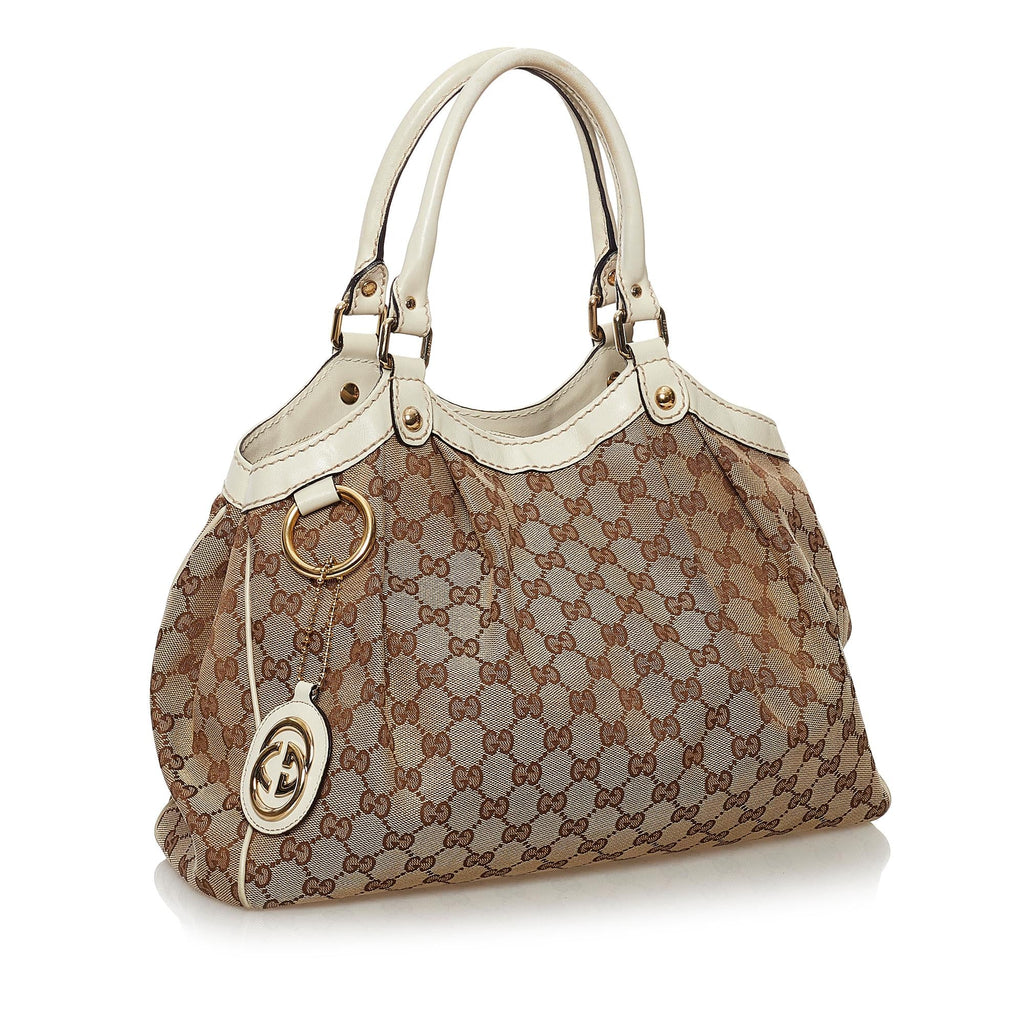 Gucci GG Canvas Sukey Tote Bag (SHG-34120)
