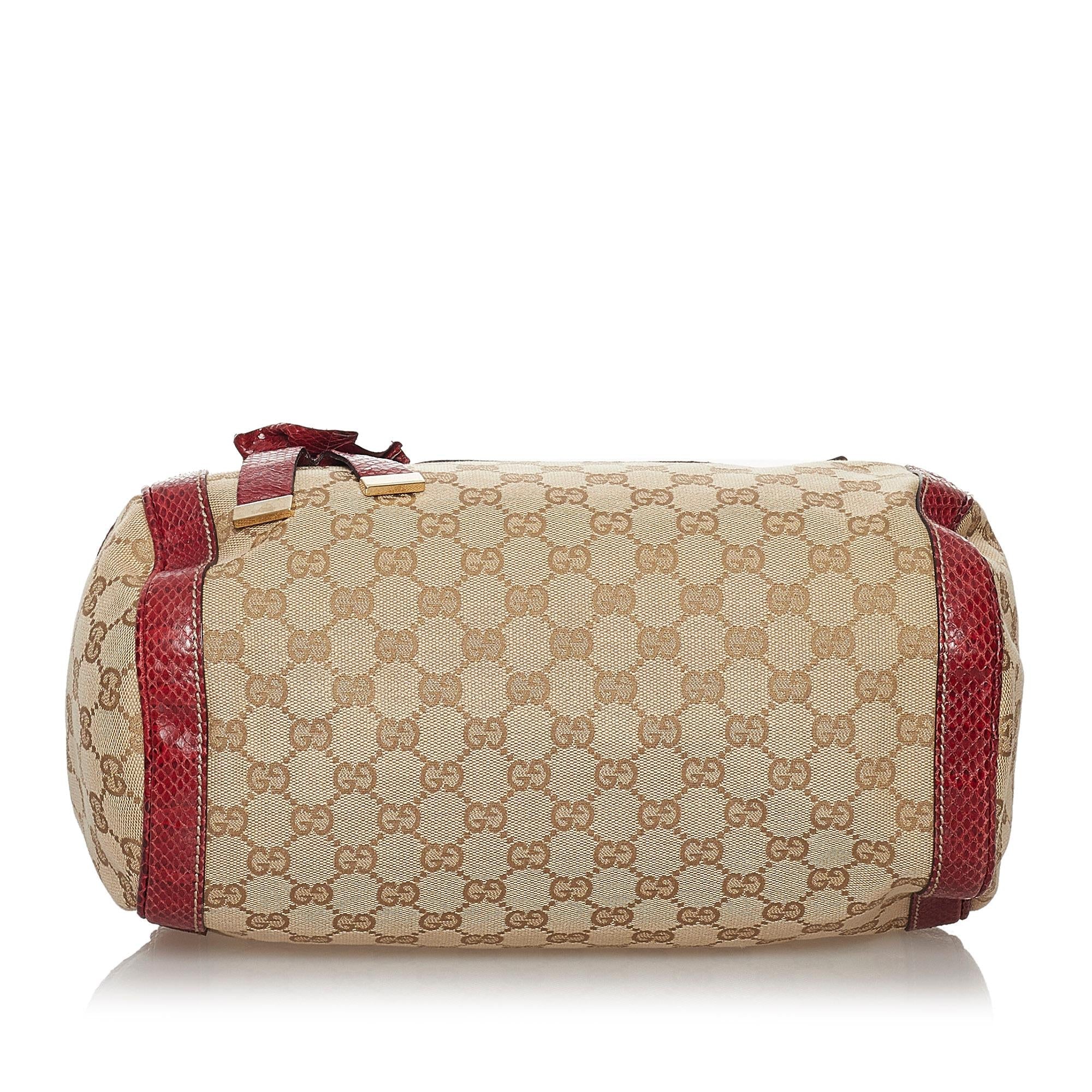 Gucci GG Canvas Trophy Handbag (SHG-30899)