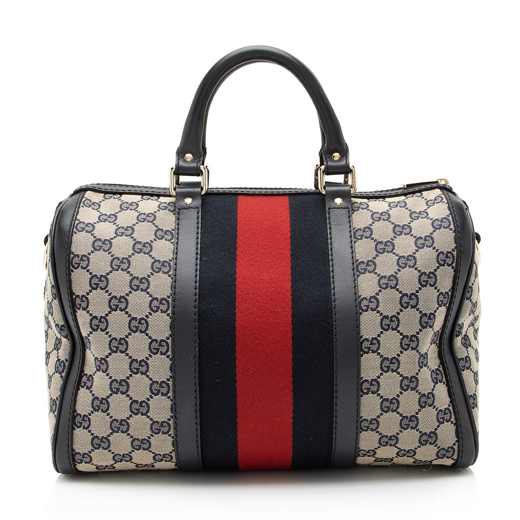 Gucci GG Canvas Vintage Web Joy Medium Boston Bag (SHF-GSTKeh)