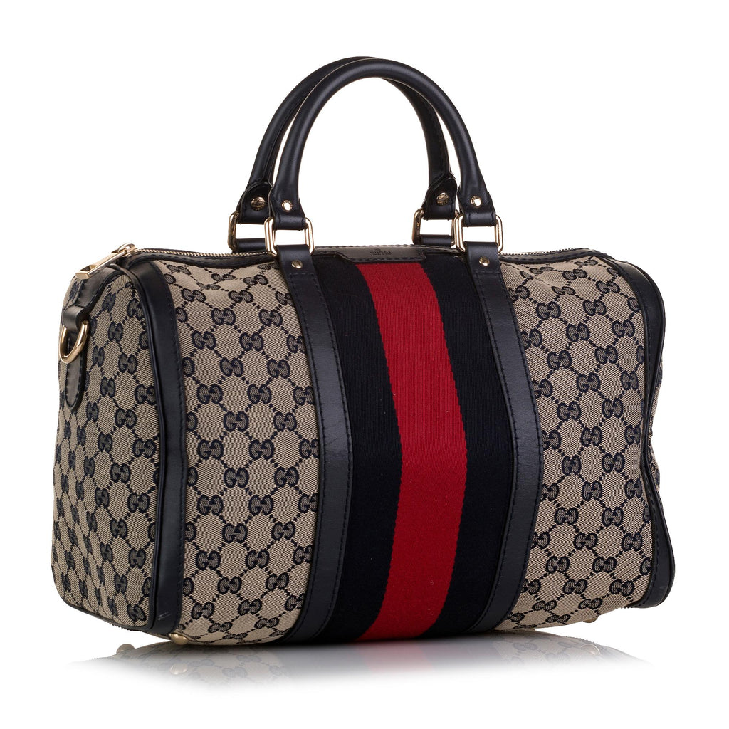Gucci GG Canvas Web Boston (SHG-36790)