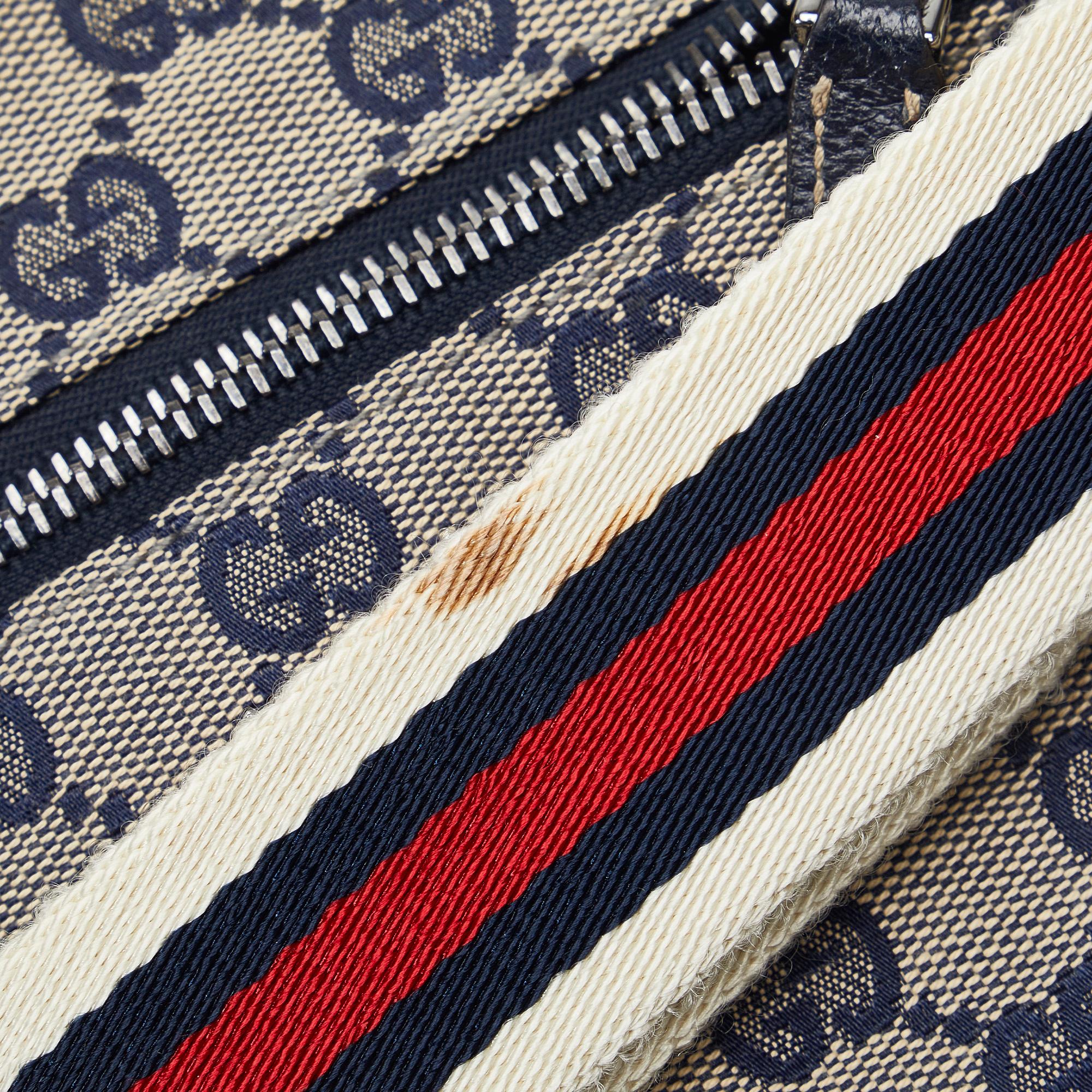 Gucci GG Canvas Web Double Pocket Belt Bag (SHG-VeLchB)