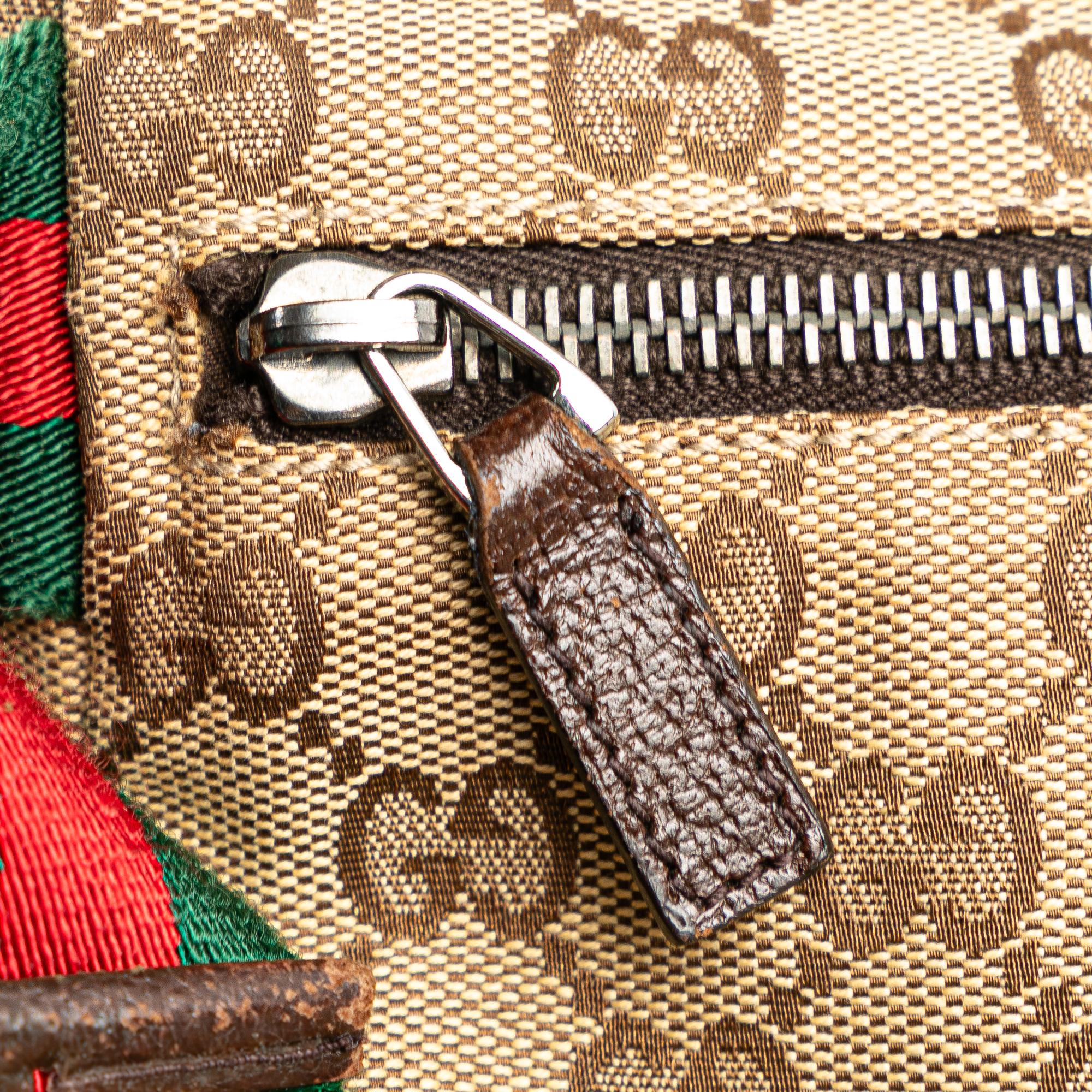 Gucci GG Canvas Web Double Pocket Belt Bag (SHG-pPMGTd)