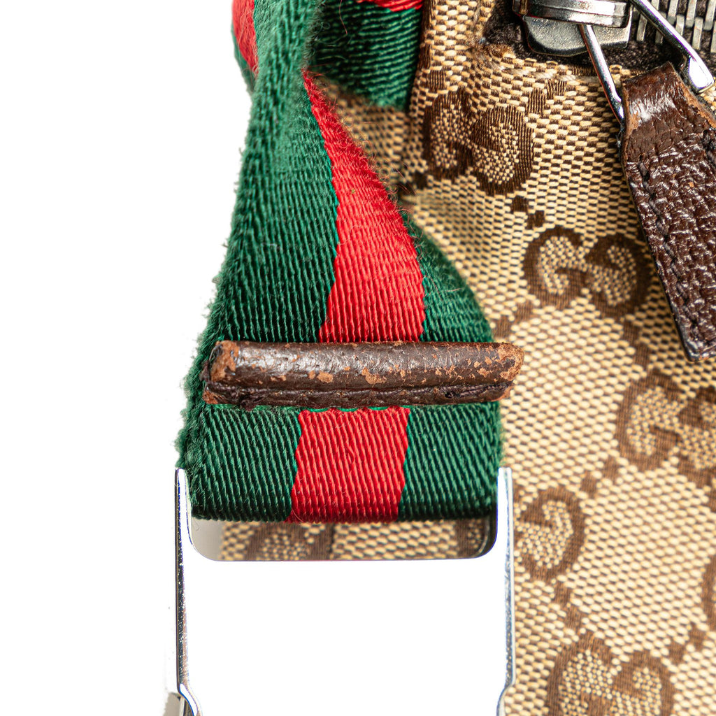 Gucci GG Canvas Web Double Pocket Belt Bag (SHG-pPMGTd)