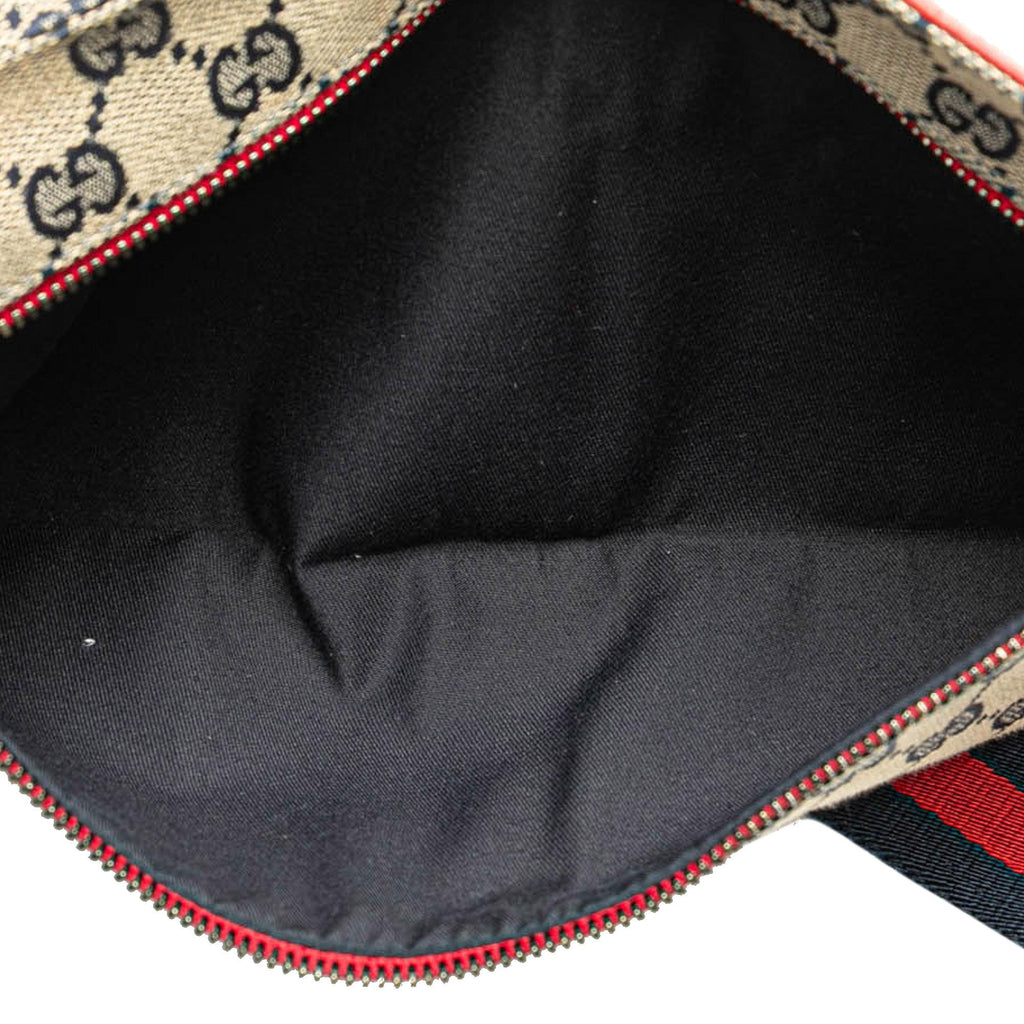 Gucci GG Canvas Web Double Pocket Belt Bag