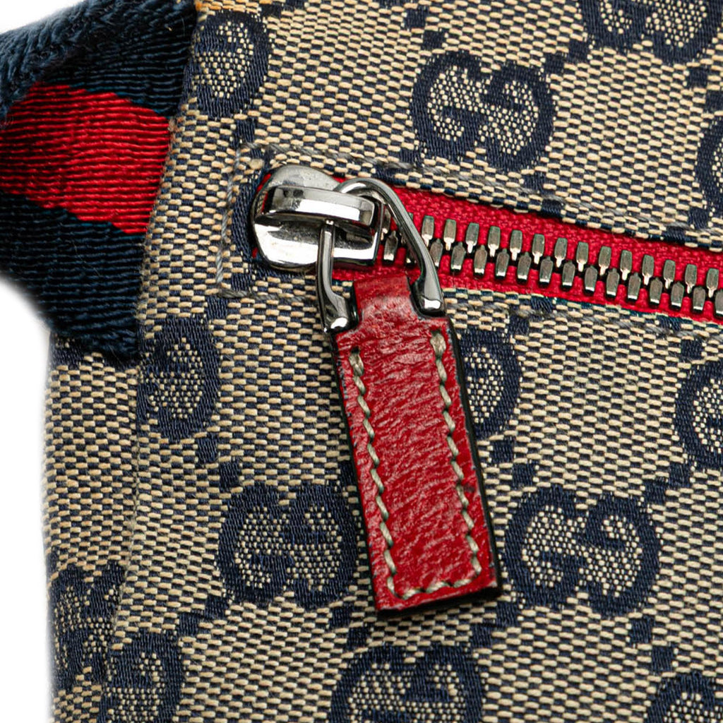 Gucci GG Canvas Web Double Pocket Belt Bag