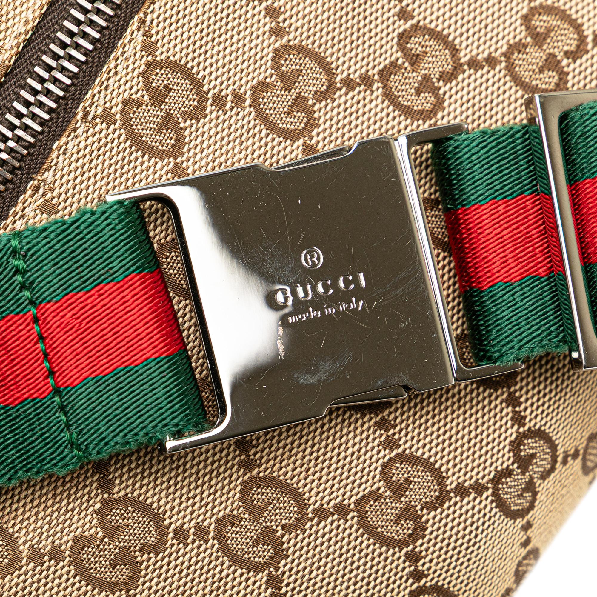 Gucci GG Canvas Web Double Pocket Belt Bag