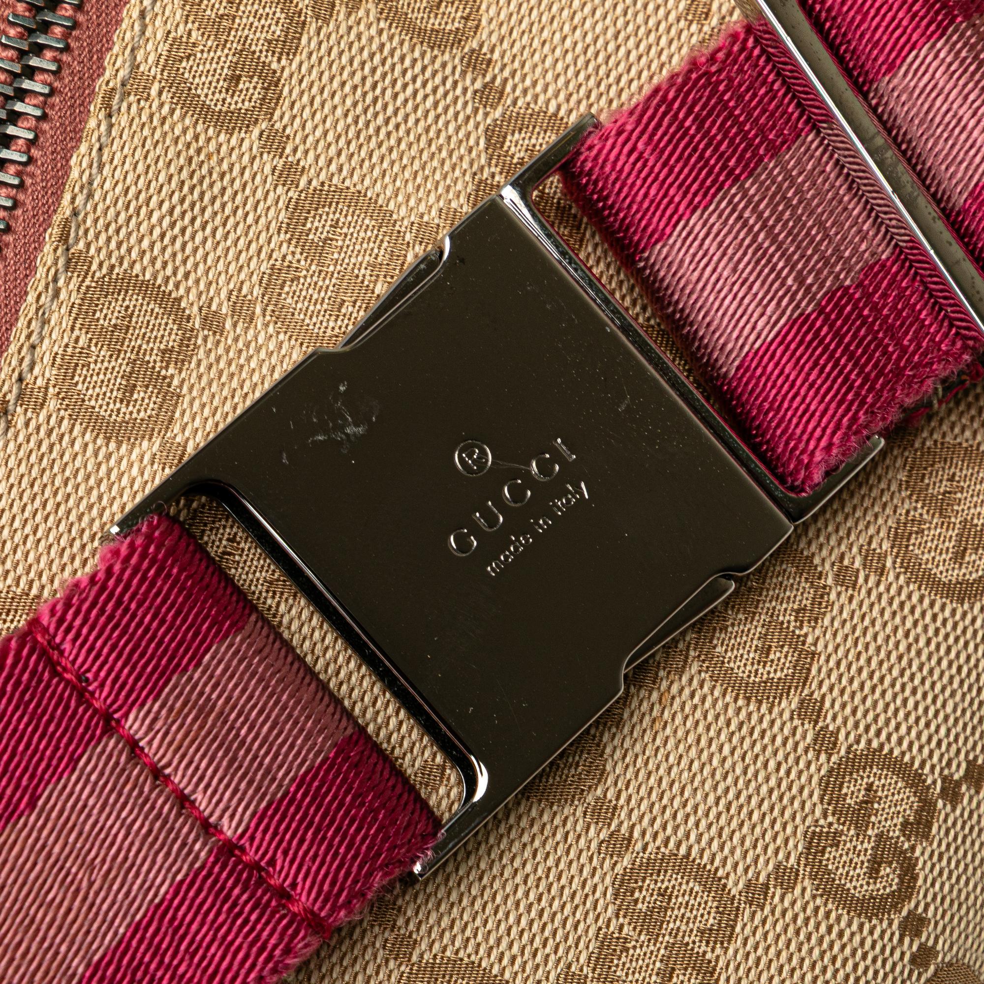 Gucci GG Canvas Web Double Pocket Belt Bag