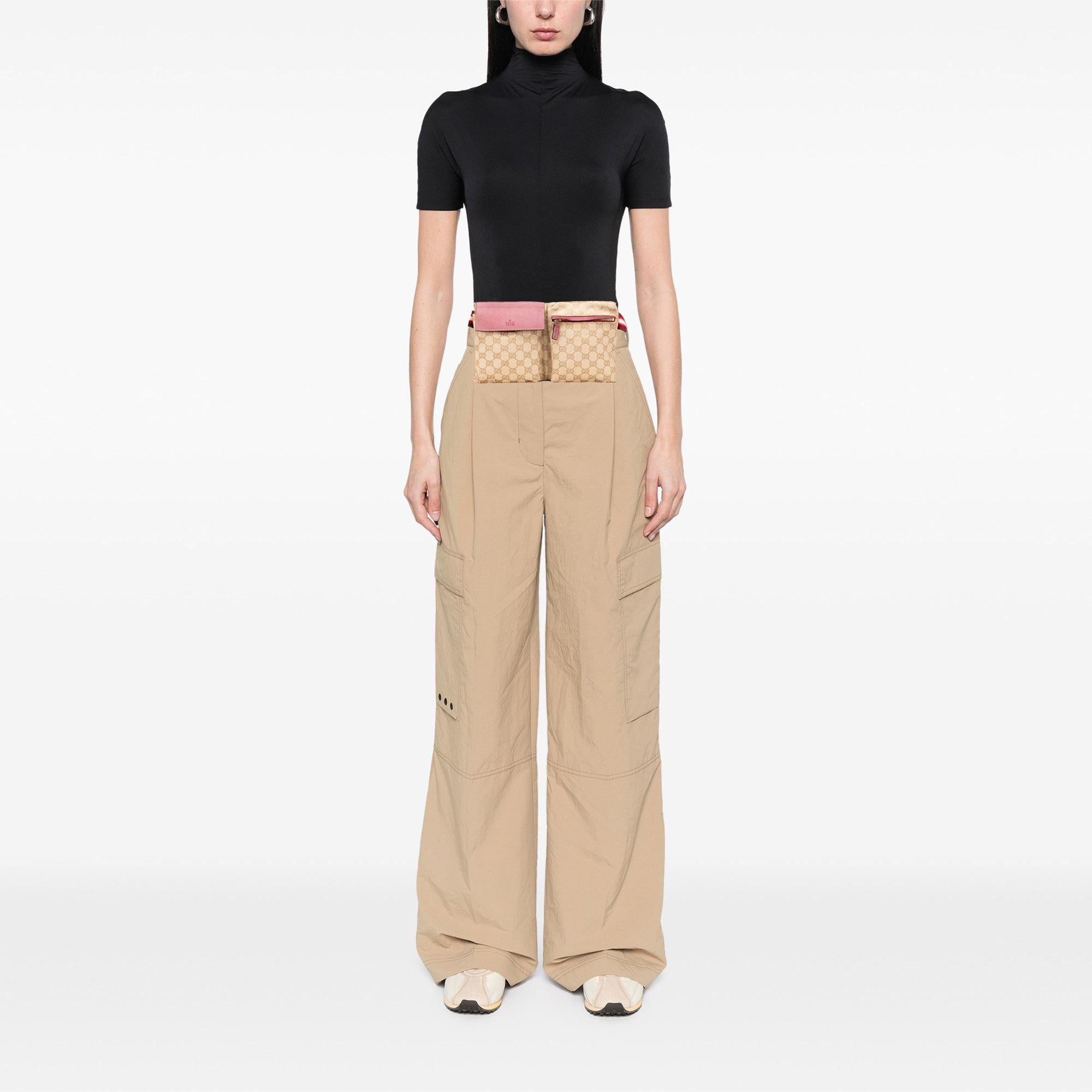 Gucci GG Canvas Web Double Pocket Belt Bag
