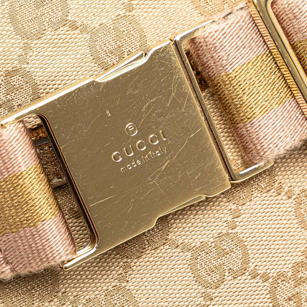 Gucci GG Canvas Web Double Pocket Belt Bag