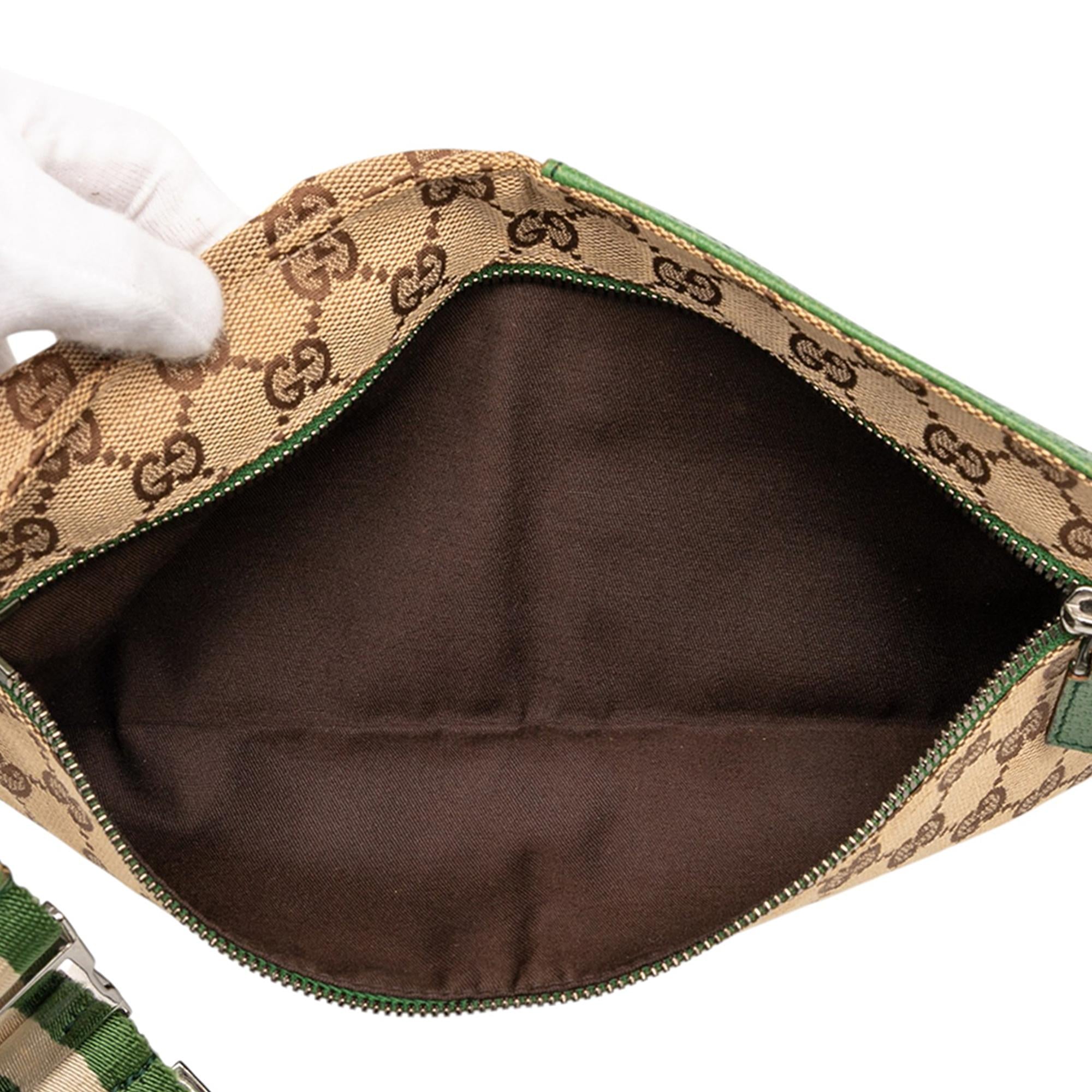 Gucci GG Canvas Web Double Pocket Belt Bag
