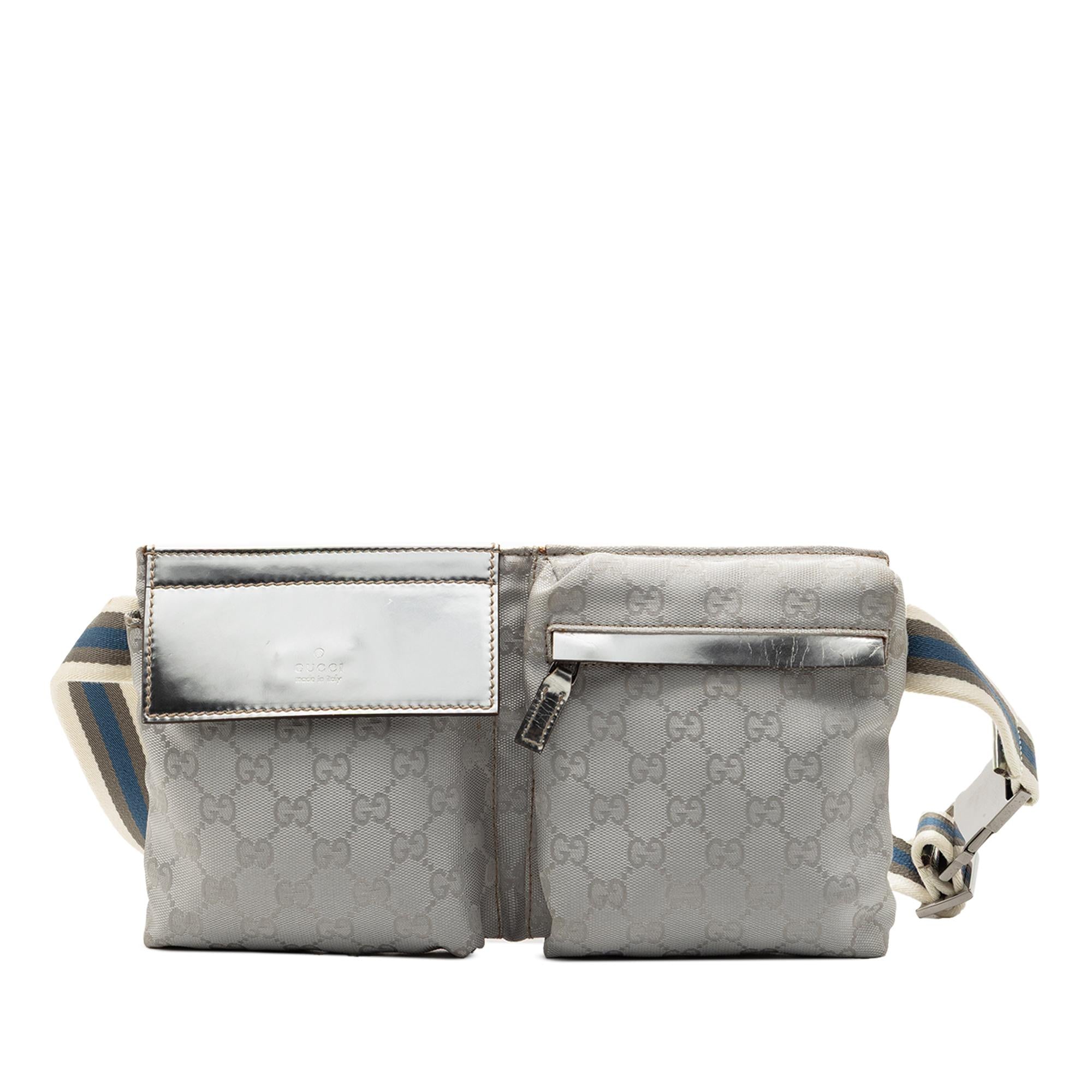 Gucci GG Canvas Web Double Pocket Belt Bag