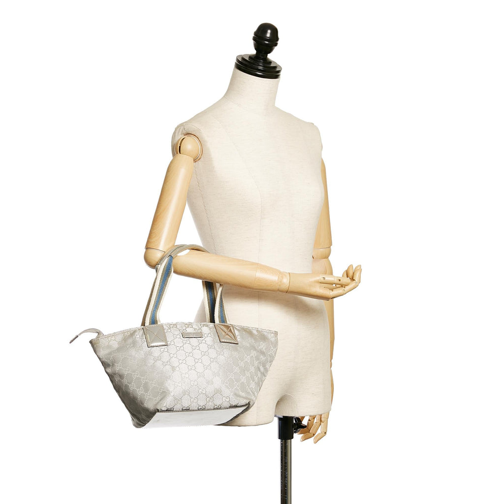 Gucci GG Canvas Web Handbag (SHG-32931)