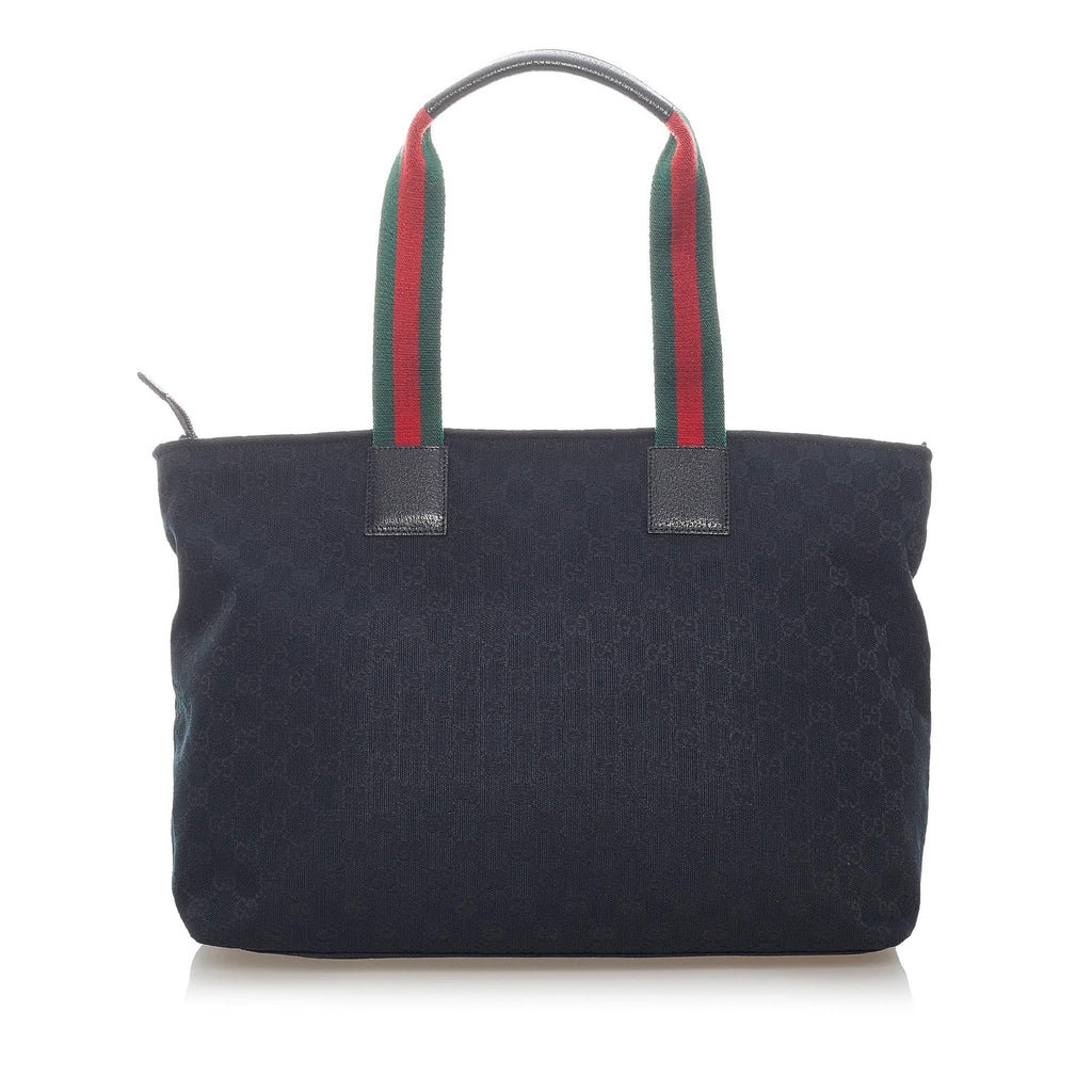 Gucci GG Canvas Web Tote Bag (SHG-36163)