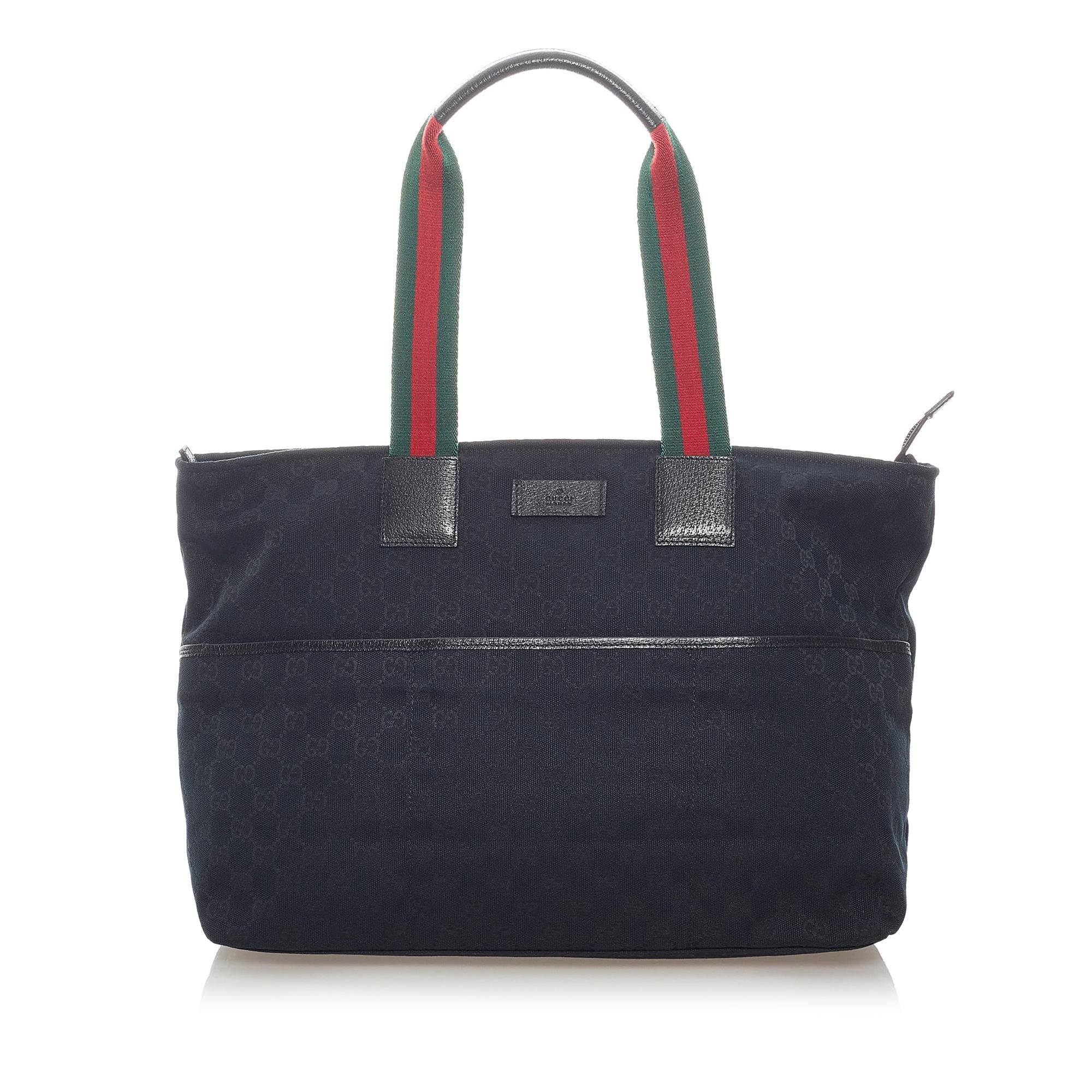 Gucci GG Canvas Web Tote Bag (SHG-36163)