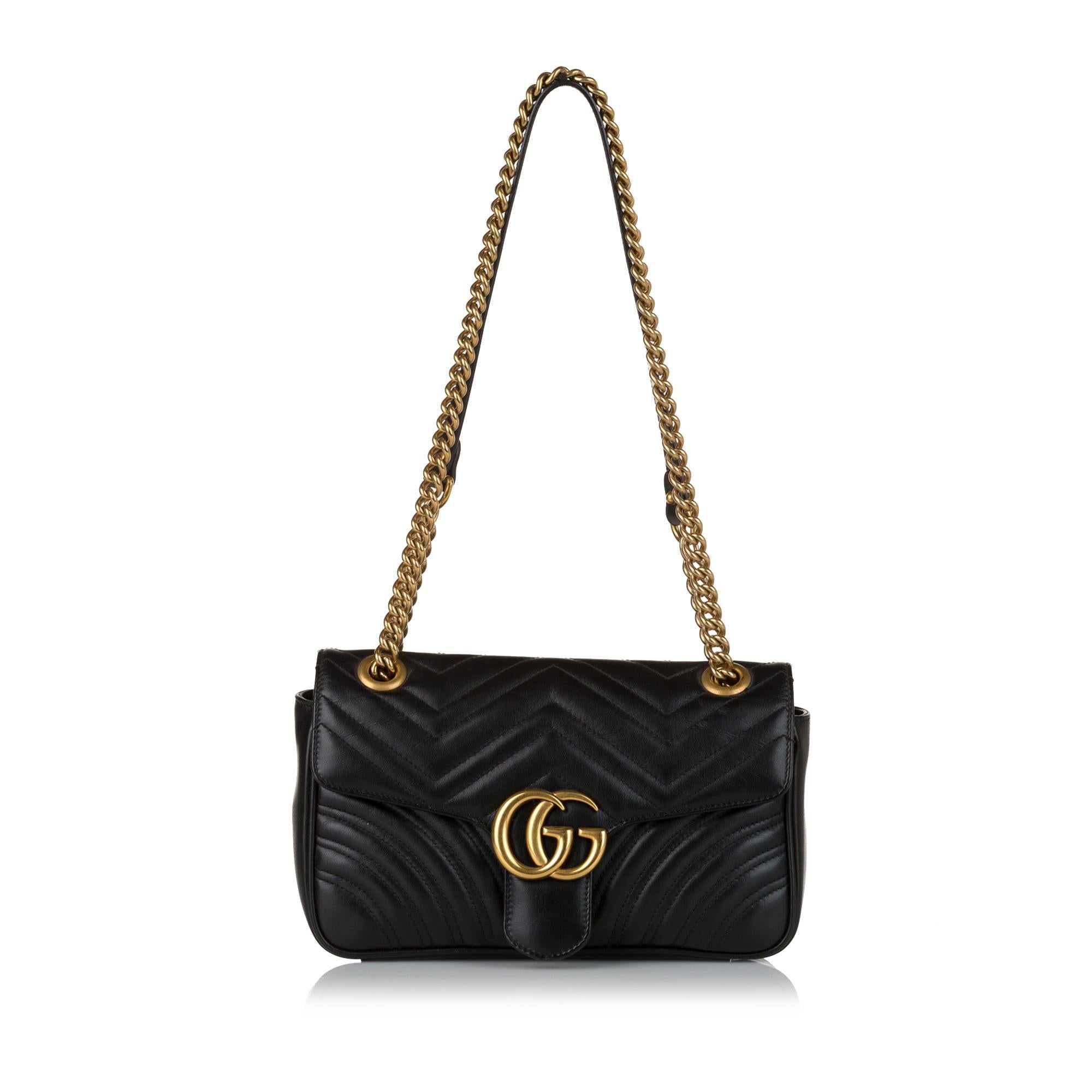 Gucci GG Marmont Leather Crossbody Bag (SHG-34601)