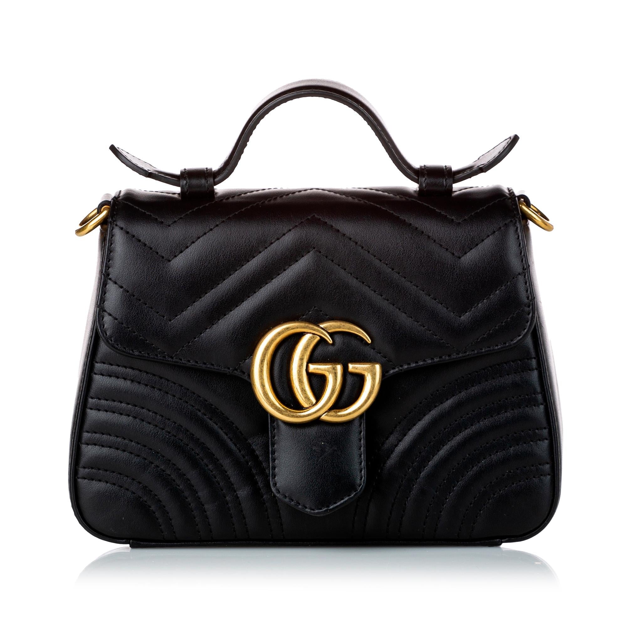 Gucci GG Marmont Leather Satchel (SHG-30460)