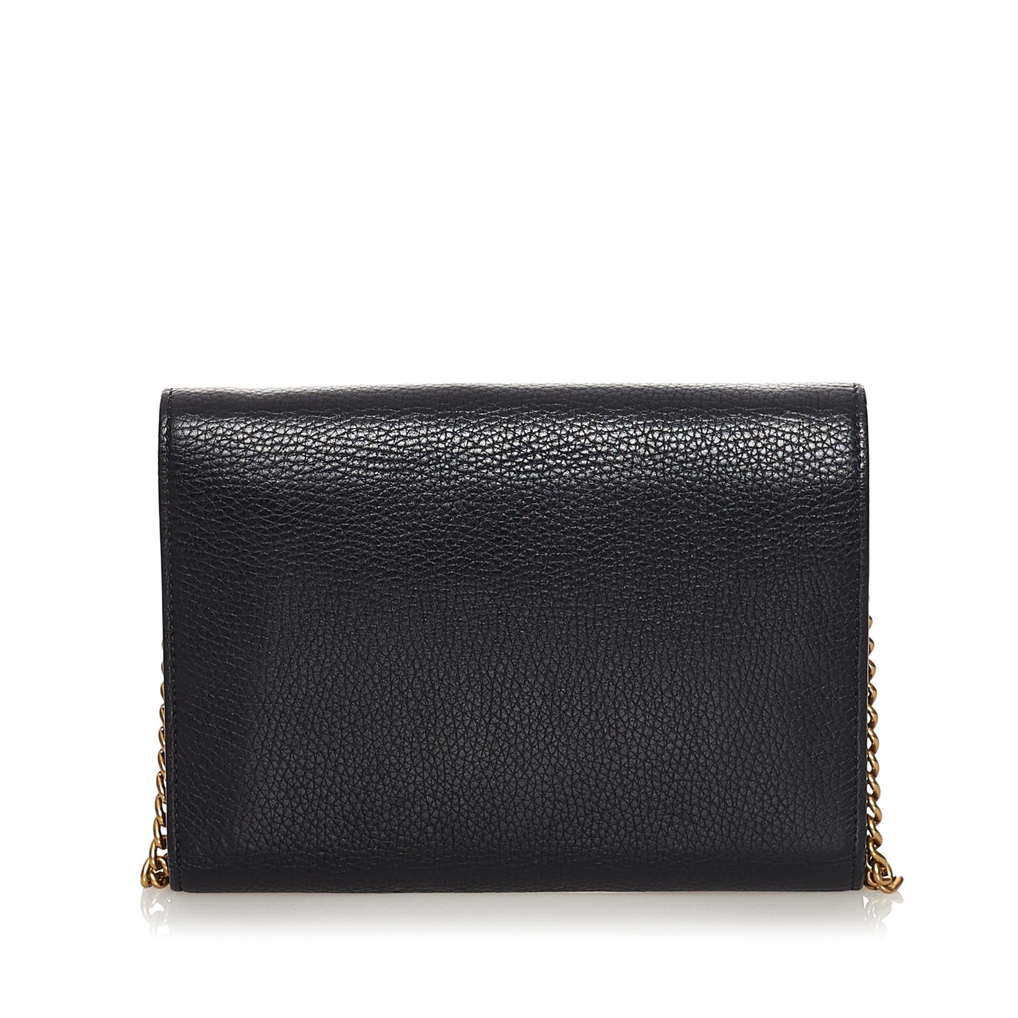 Gucci GG Marmont Leather Wallet on Chain (SHG-33733)